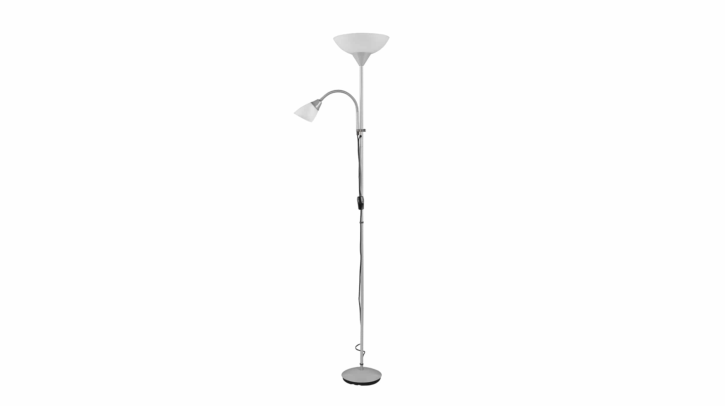 Stehlampe titanfarben ca. 180 cm mit Leselicht - ERZWO Stehlampe titanfarben ca. 180 cm mit Leselicht - ERZWO