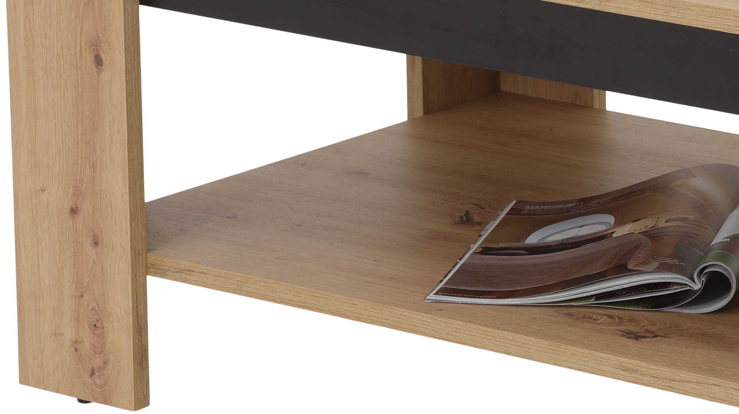 Couchtisch Artisan Eiche - schwarz 90 x 60 cm - TIM