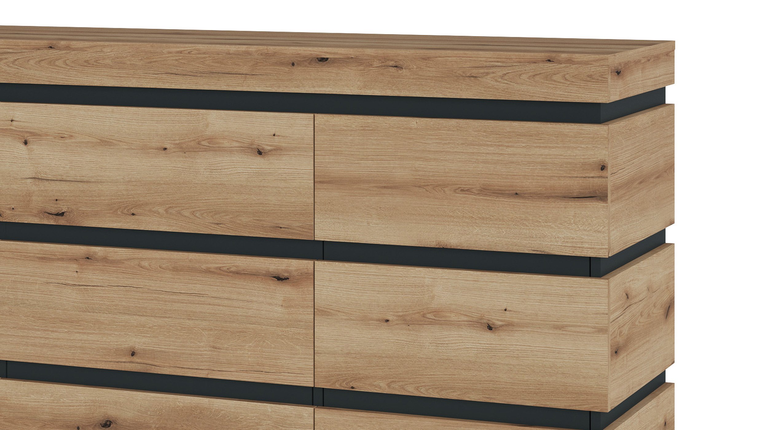 Kommode Coast Evoke Eiche - grau 161 cm - CORTE