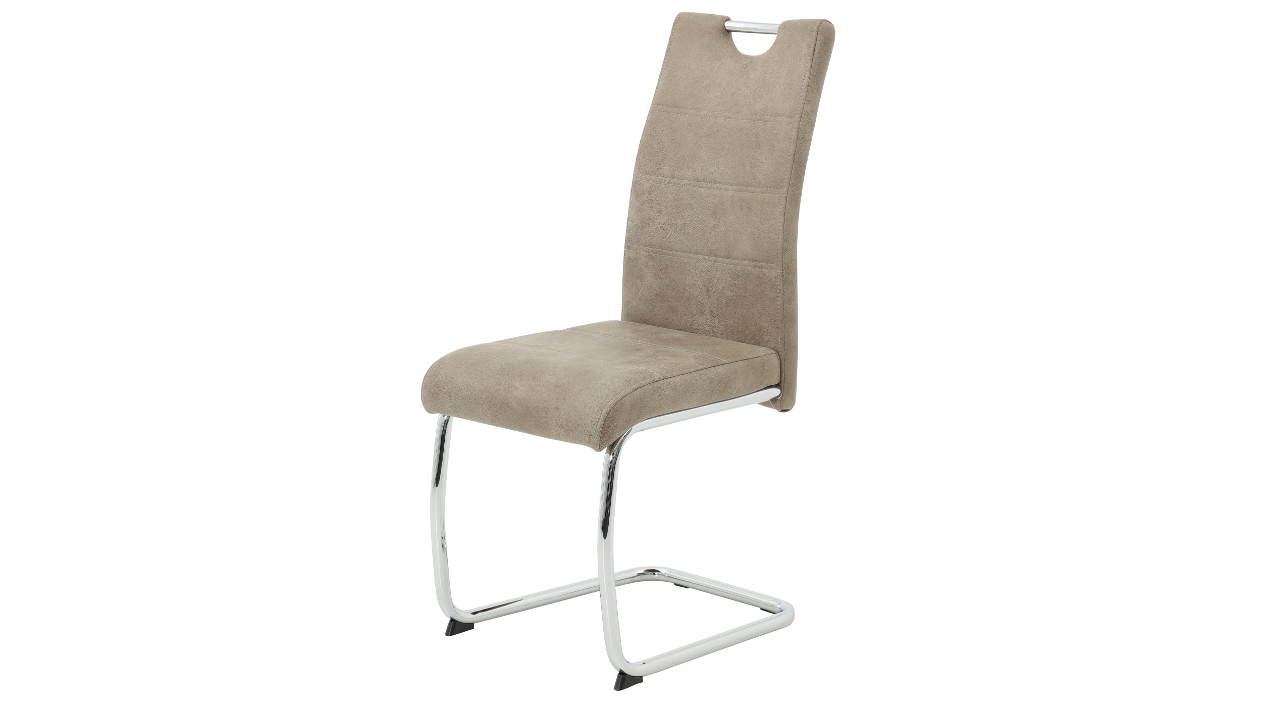 Schwingstuhl beige Freischwinger Microfaser - FLORA Schwingstuhl beige Freischwinger Microfaser - FLORA