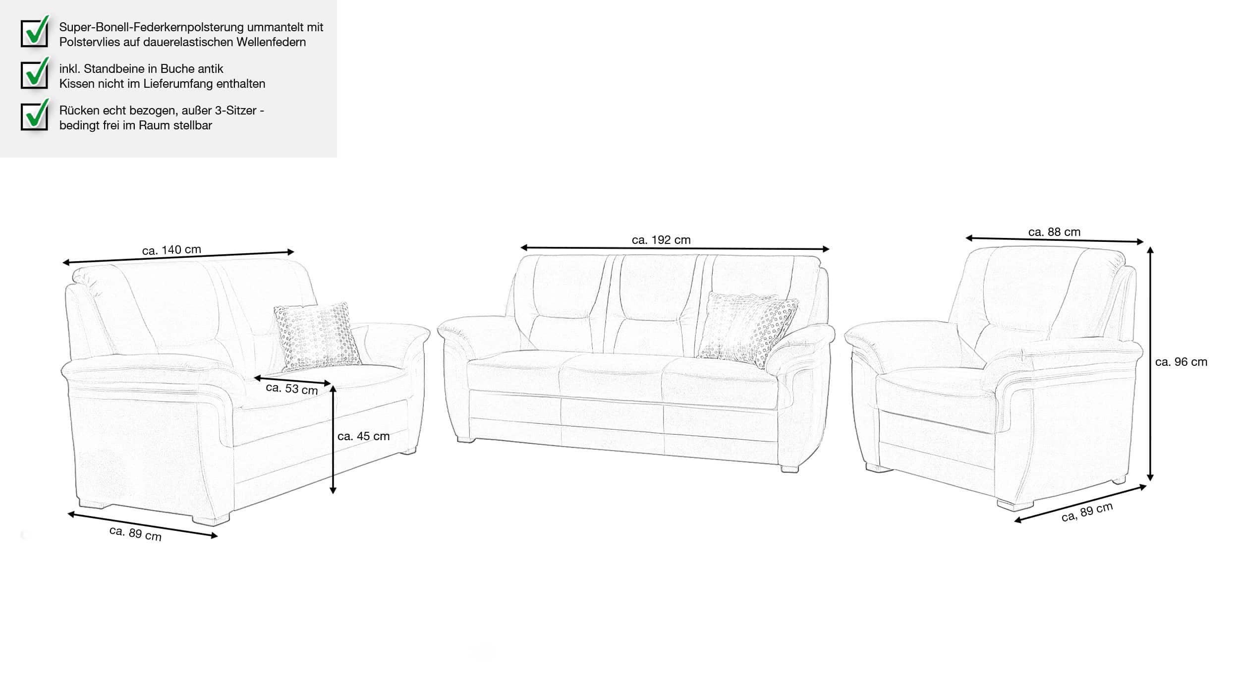 Couchliebe® Wohnlandschaft planbar - nougat - Basis Version A+ - HERMASO