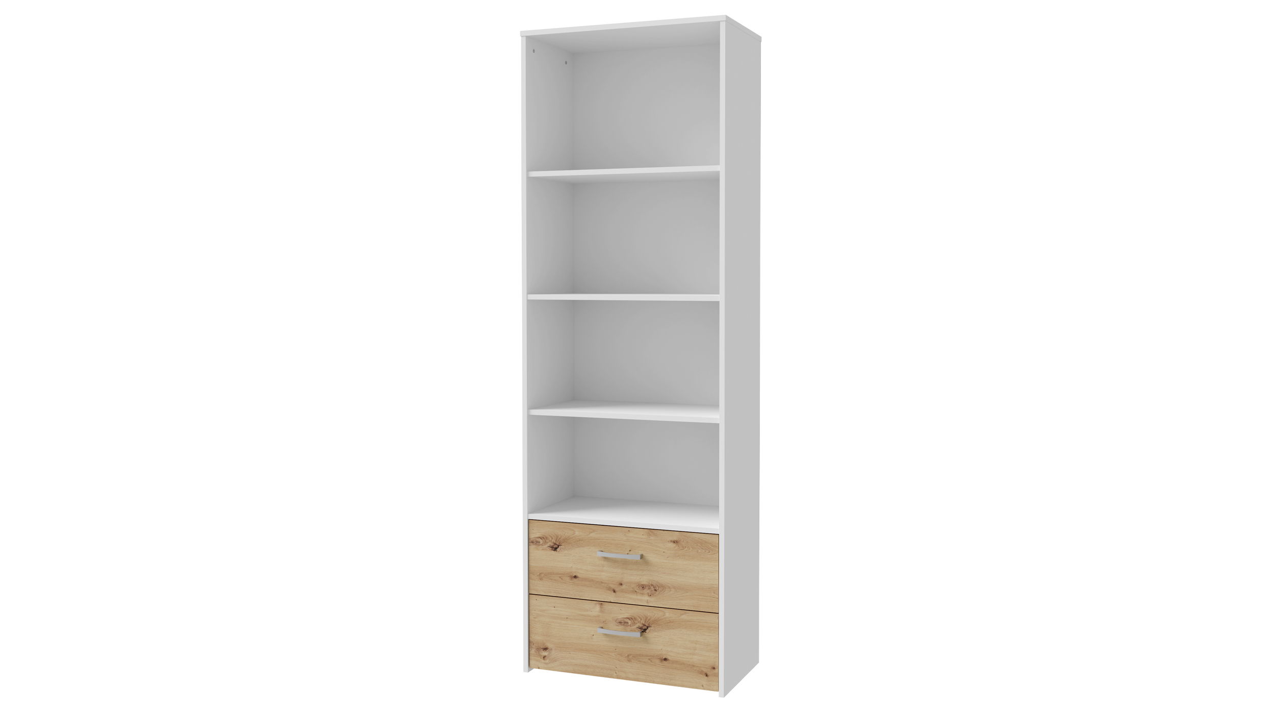 Bücherregal Standregal weiß - Eiche 63 x 191 cm - CULGOA Bücherregal Standregal weiß - Eiche 63 x 191 cm - CULGOA