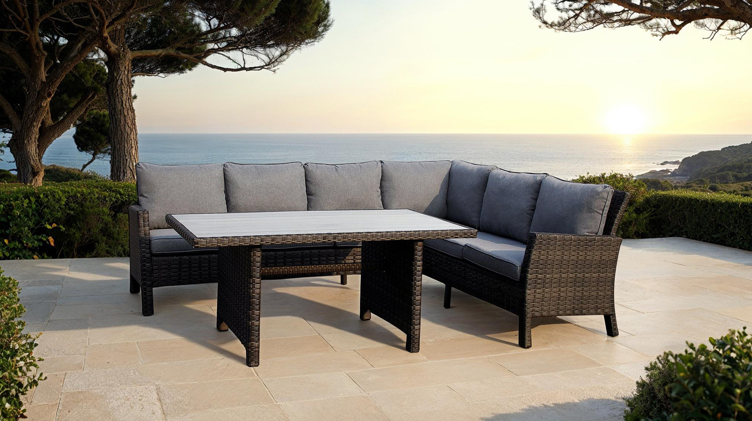 Gartenmöbel Set 2 tlg inkl. Tisch 150 x 85 cm - BEACH Gartenmöbel Set 2 tlg inkl. Tisch 150 x 85 cm - BEACH
