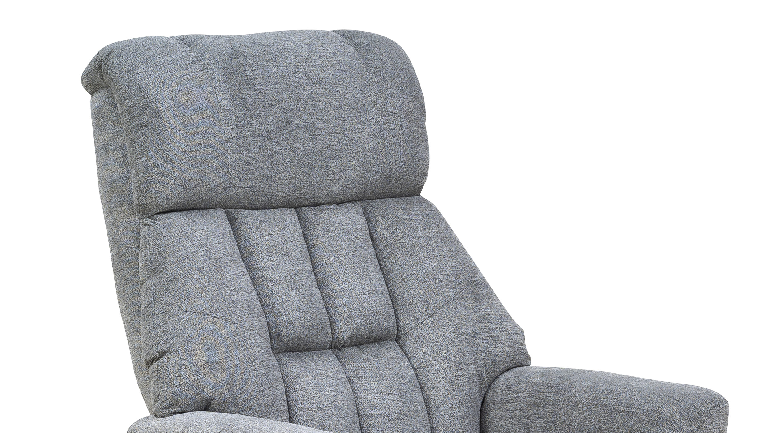 Relaxsessel mit Hocker grau Microfaser drehbar - NEOL