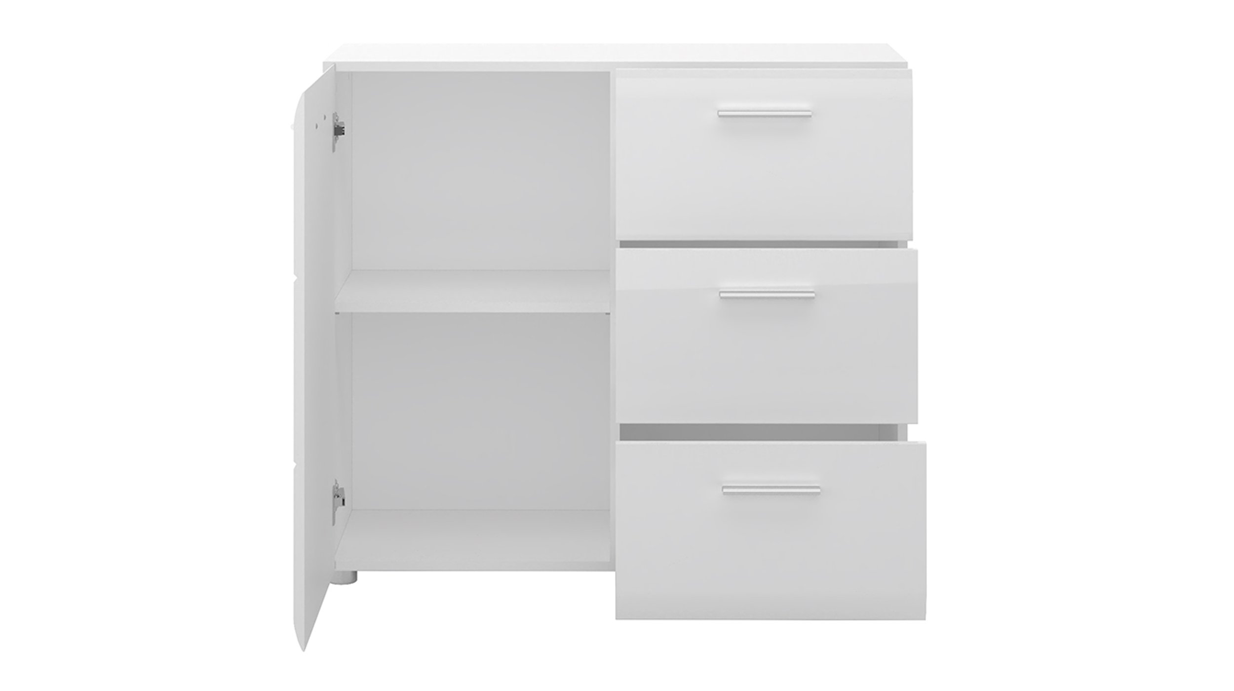 Kommode weiß hochglanz 96 cm 1-türig - MERANO