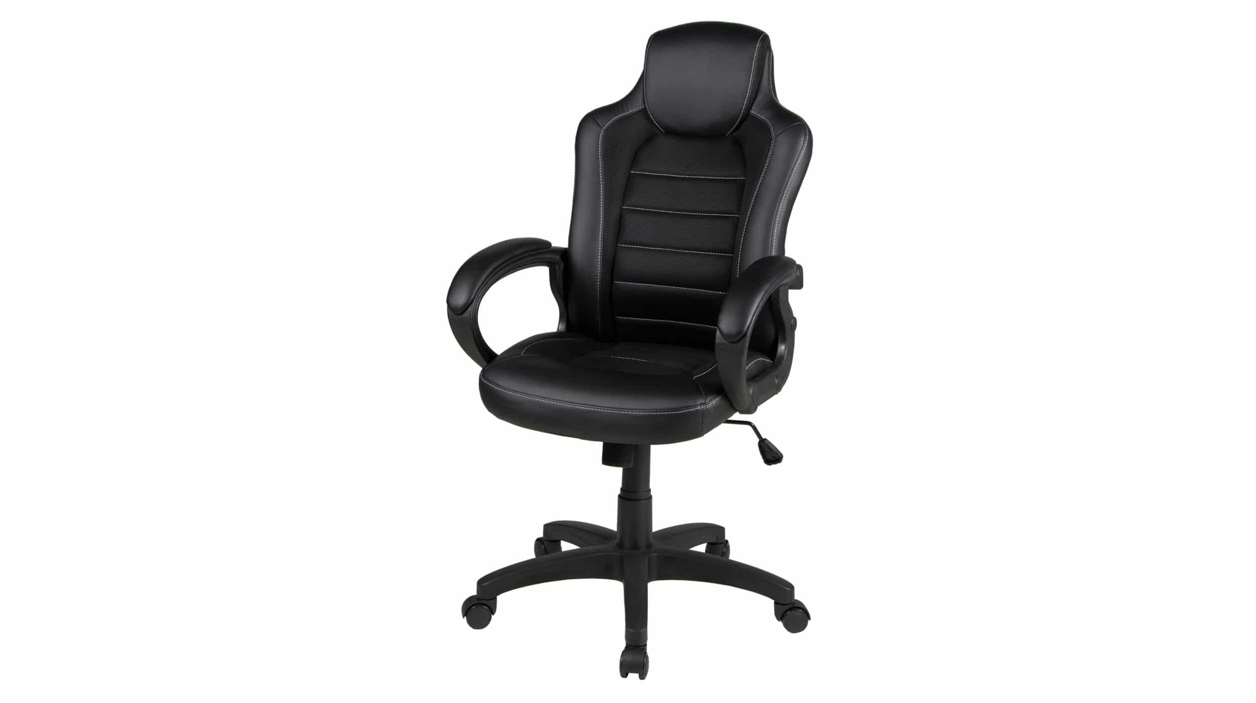 Chefsessel Drehstuhl schwarz Lederlook - JORIS Chefsessel Drehstuhl schwarz Lederlook - JORIS