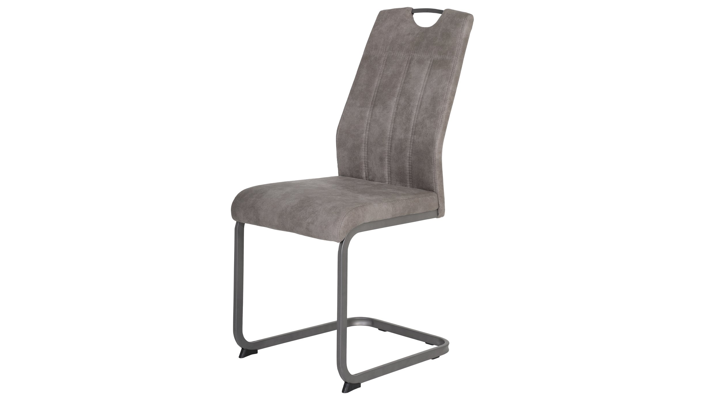 Schwingstuhl grau Freischwinger Microfaser - CHRISTINA Schwingstuhl grau Freischwinger Microfaser - CHRISTINA