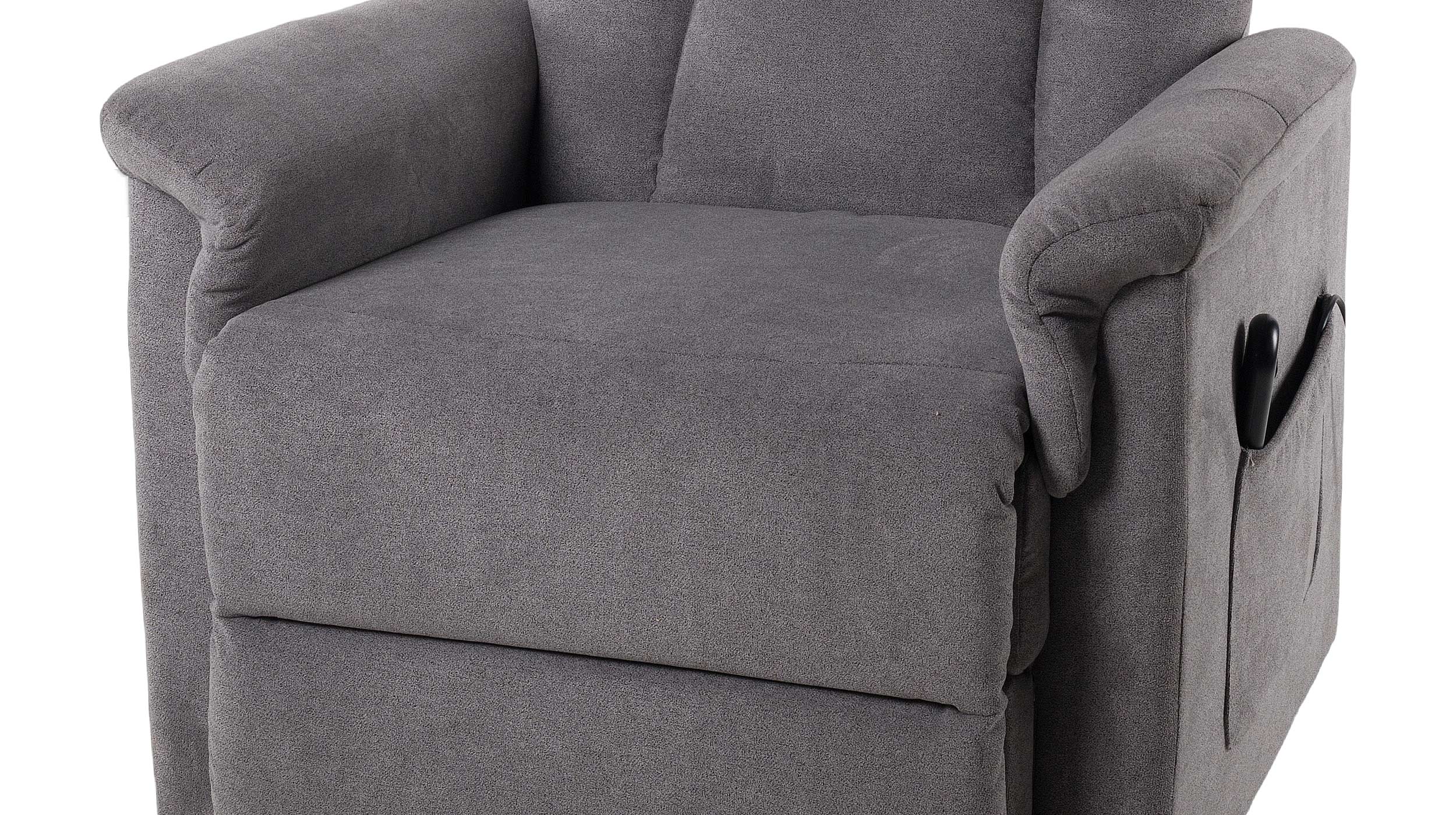 Fernsehsessel grau Webstoff mit Relaxfunktion - SERRA