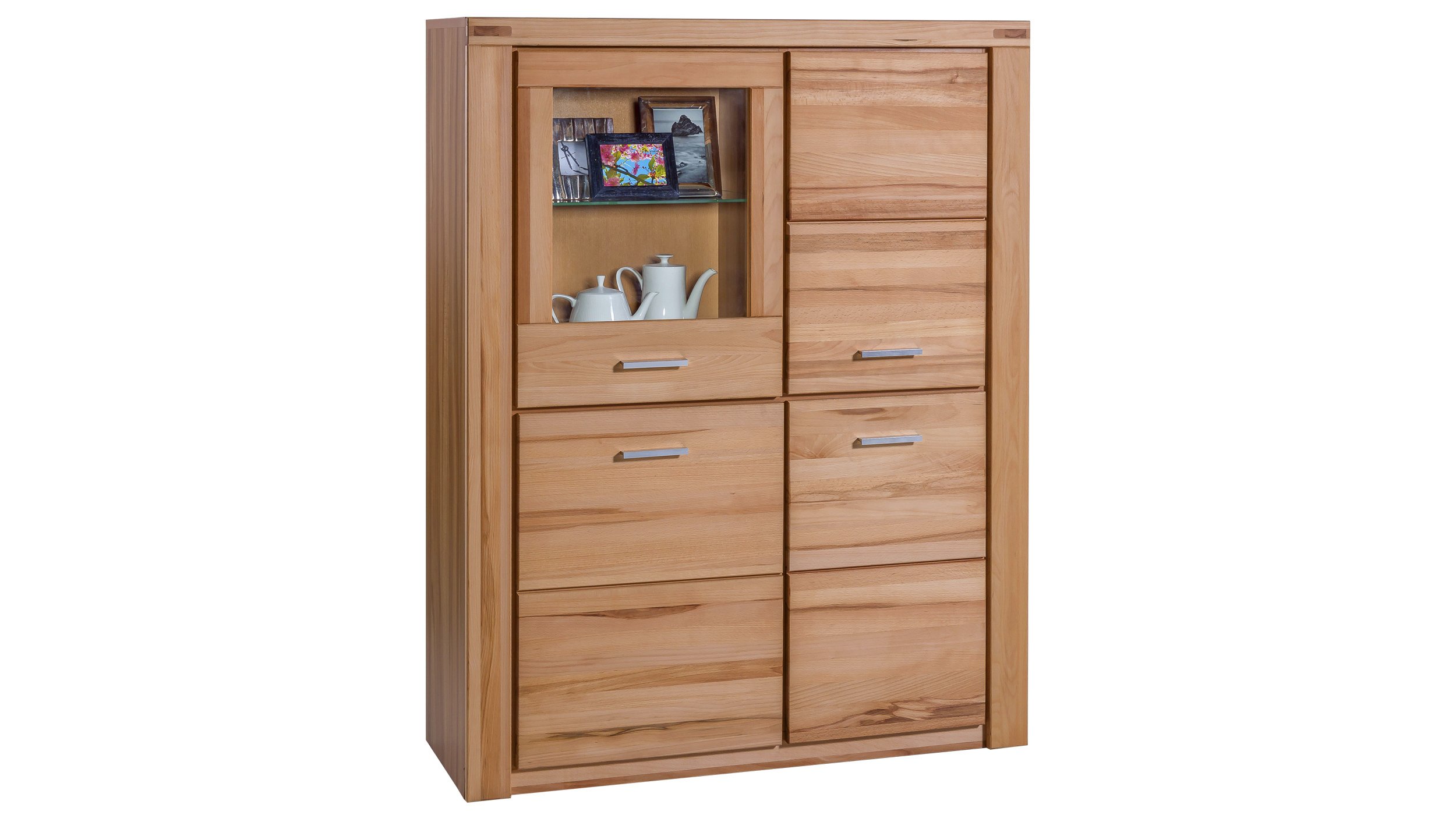 Highboard Kernbuche teilmassiv geölt 108 cm - FREYJA Highboard Kernbuche teilmassiv geölt 108 cm - FREYJA