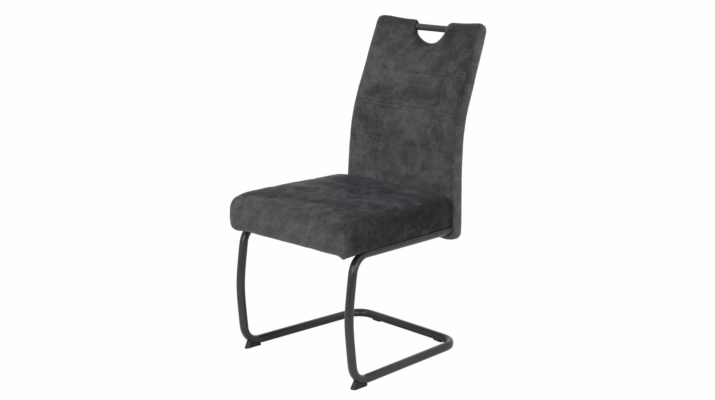 Schwingstuhl anthrazit Taschenfederkern Microfaser - LAURINA Schwingstuhl anthrazit Taschenfederkern Microfaser - LAURINA