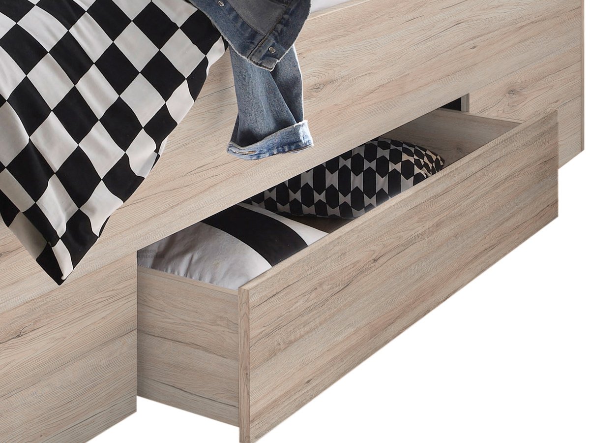 Jugendbett 100 x 200 cm San Remo Eiche - LUCA 