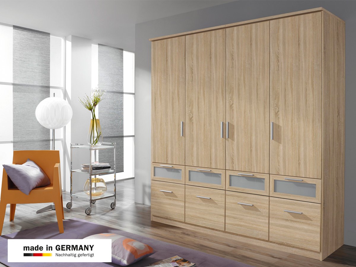 Kleiderschrank Sonoma Eiche 181 cm 4-türig - BOCHUM