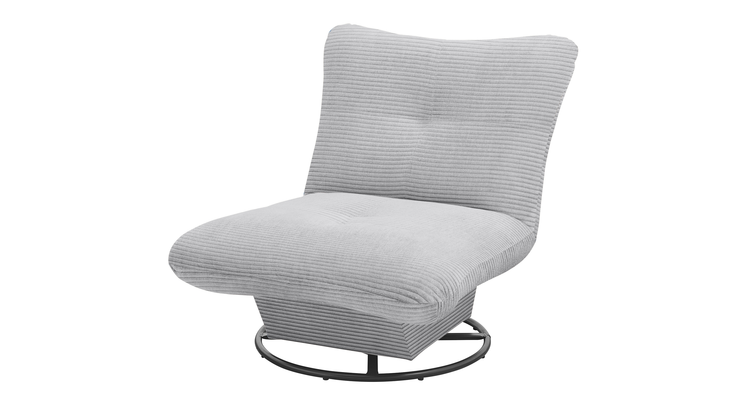 Fernsehsessel Cord grau mit Drehfunktion - MAO