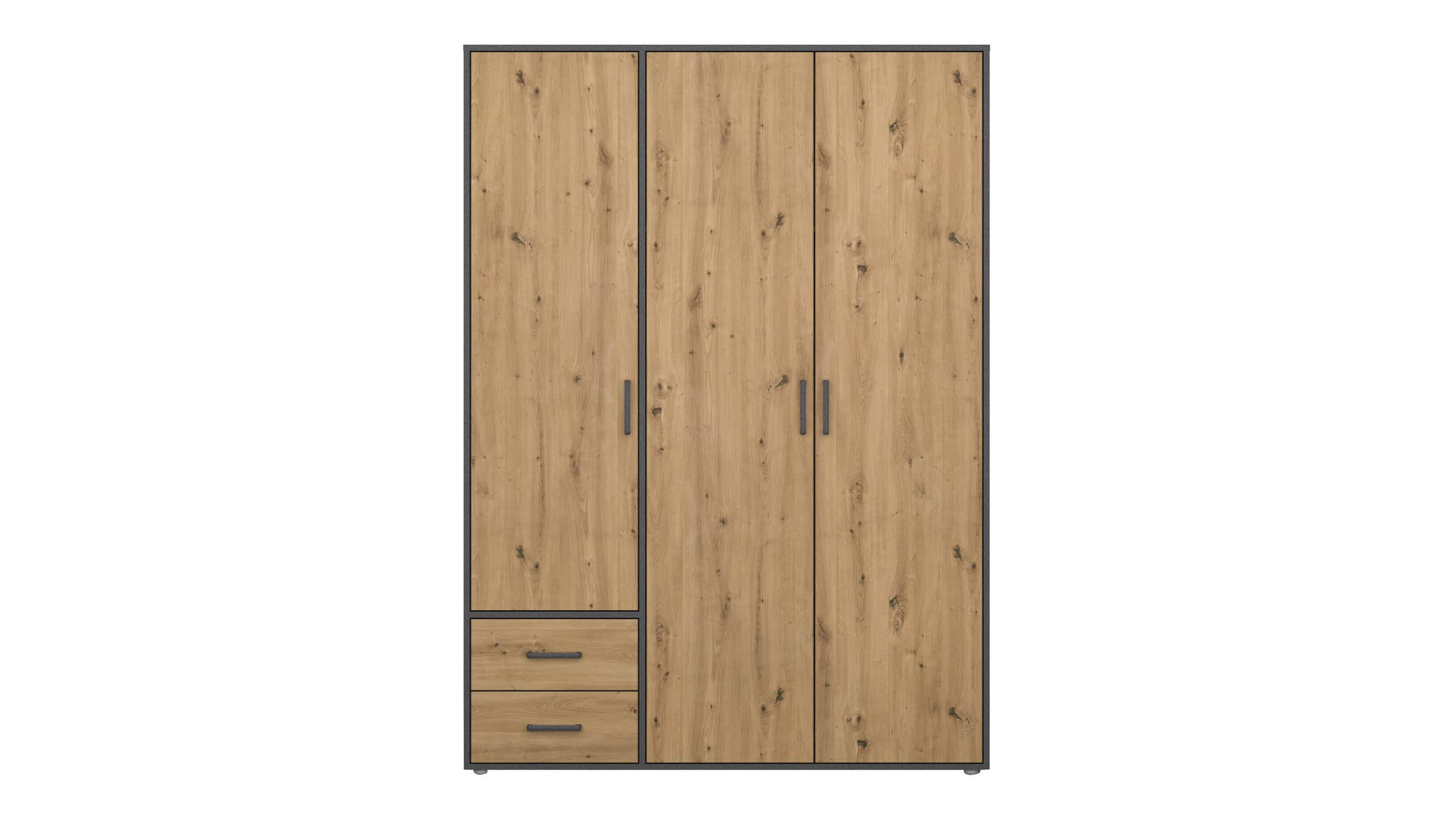 Kleiderschrank Artisan Eiche - grau - 140 cm - rauch - VOYAGER Kleiderschrank 140 cm Artisan Eiche - grau - VOYAGER