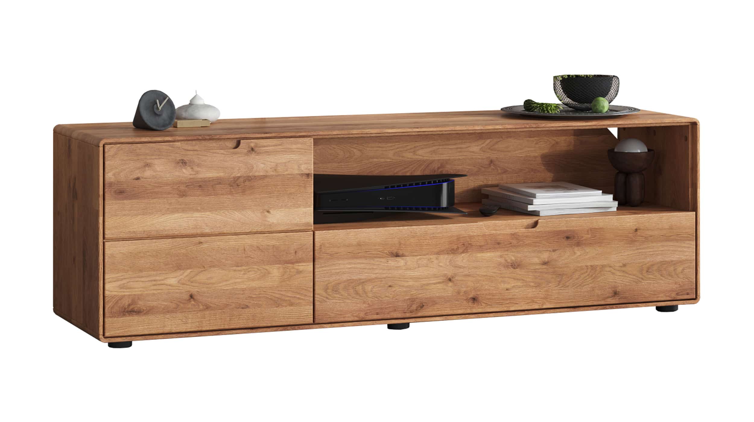 TV - Lowboard Wildeiche massiv geölt 149 cm - LUCAS TV - Lowboard Wildeiche massiv geölt 149 cm - LUCAS
