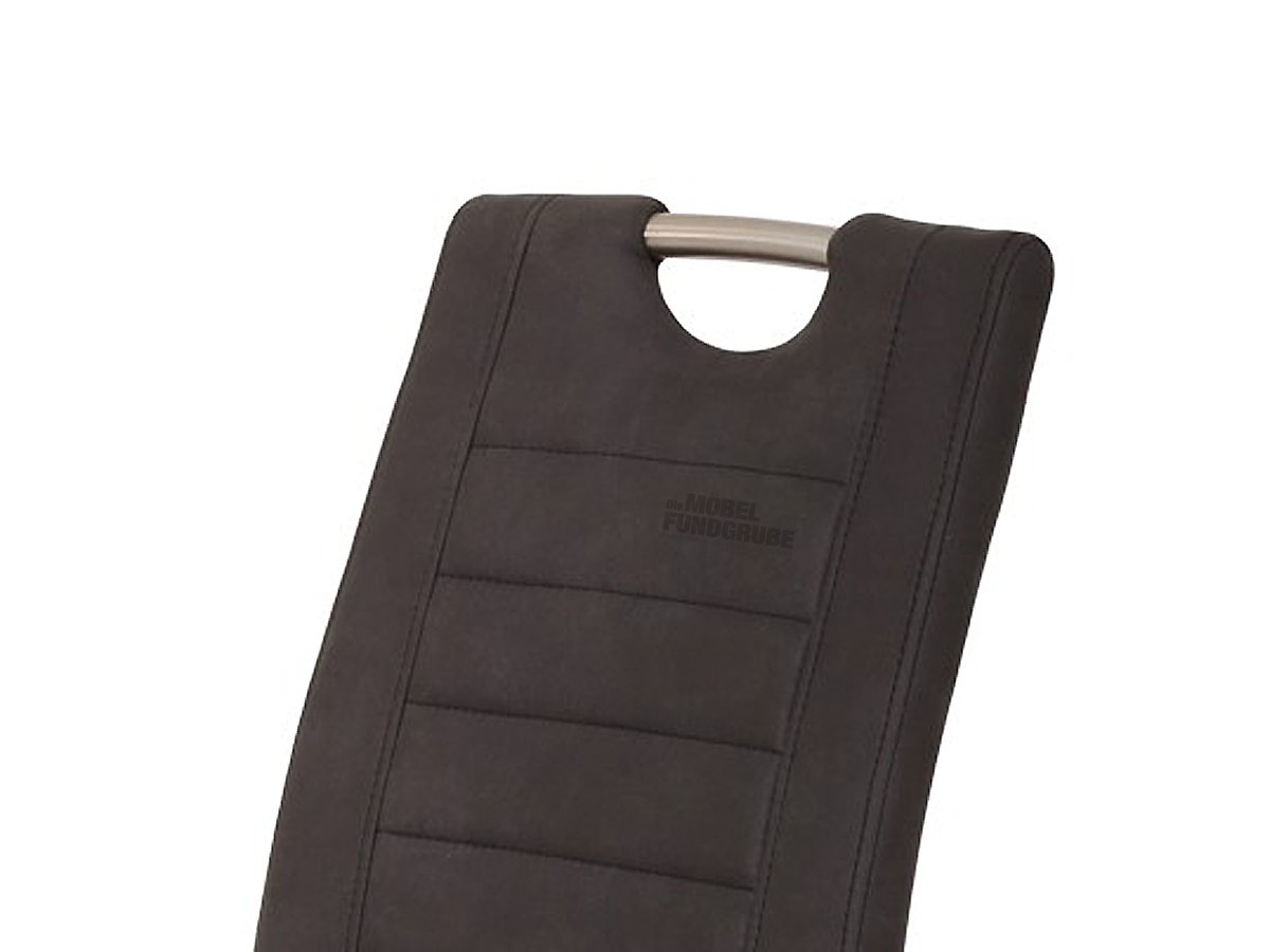 Schwingstuhl anthrazit Freischwinger Microfaser - ULLA
