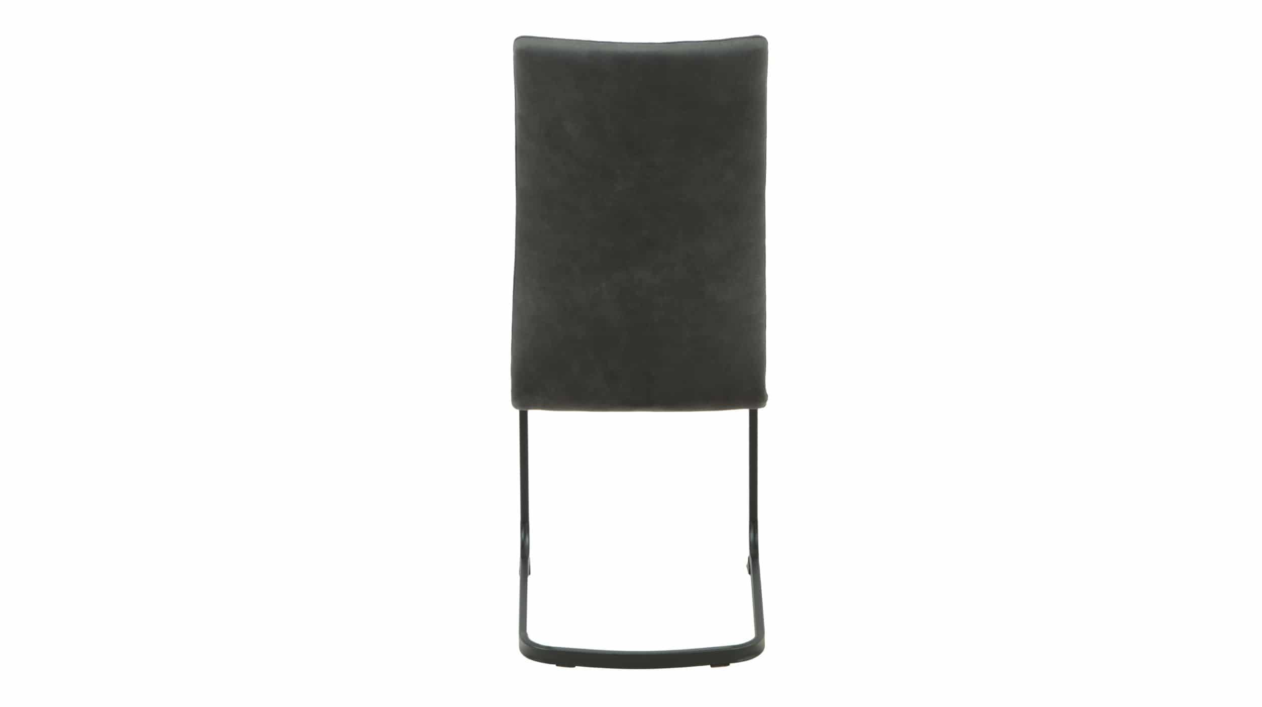 Schwingstuhl Vintage Anthrazit Freischwinger Microfaser - MELANIE