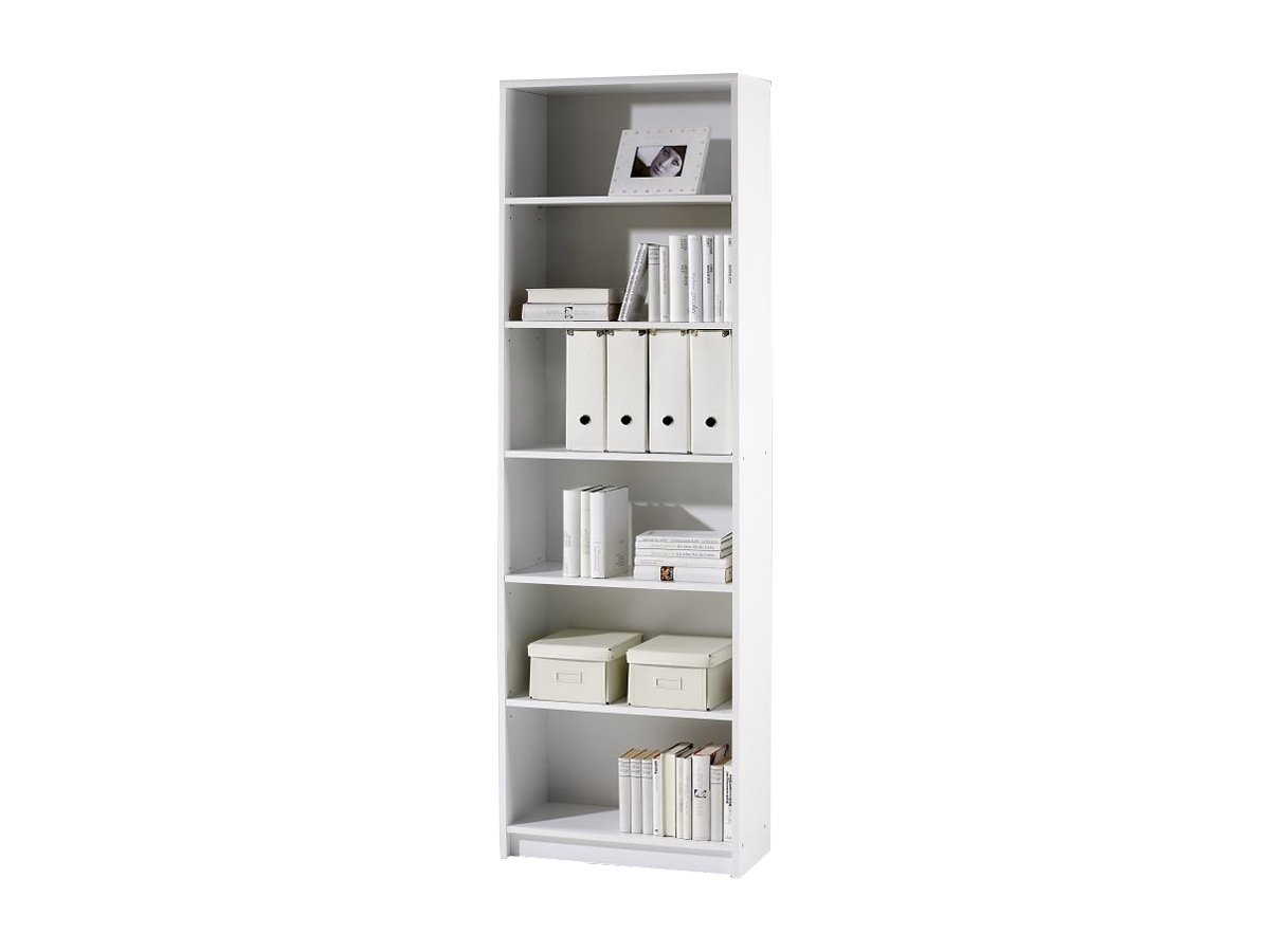 Bücherregal Standregal weiß 60 x 202 cm - LILLY Bücherregal Standregal weiß 60 x 202 cm - LILLY