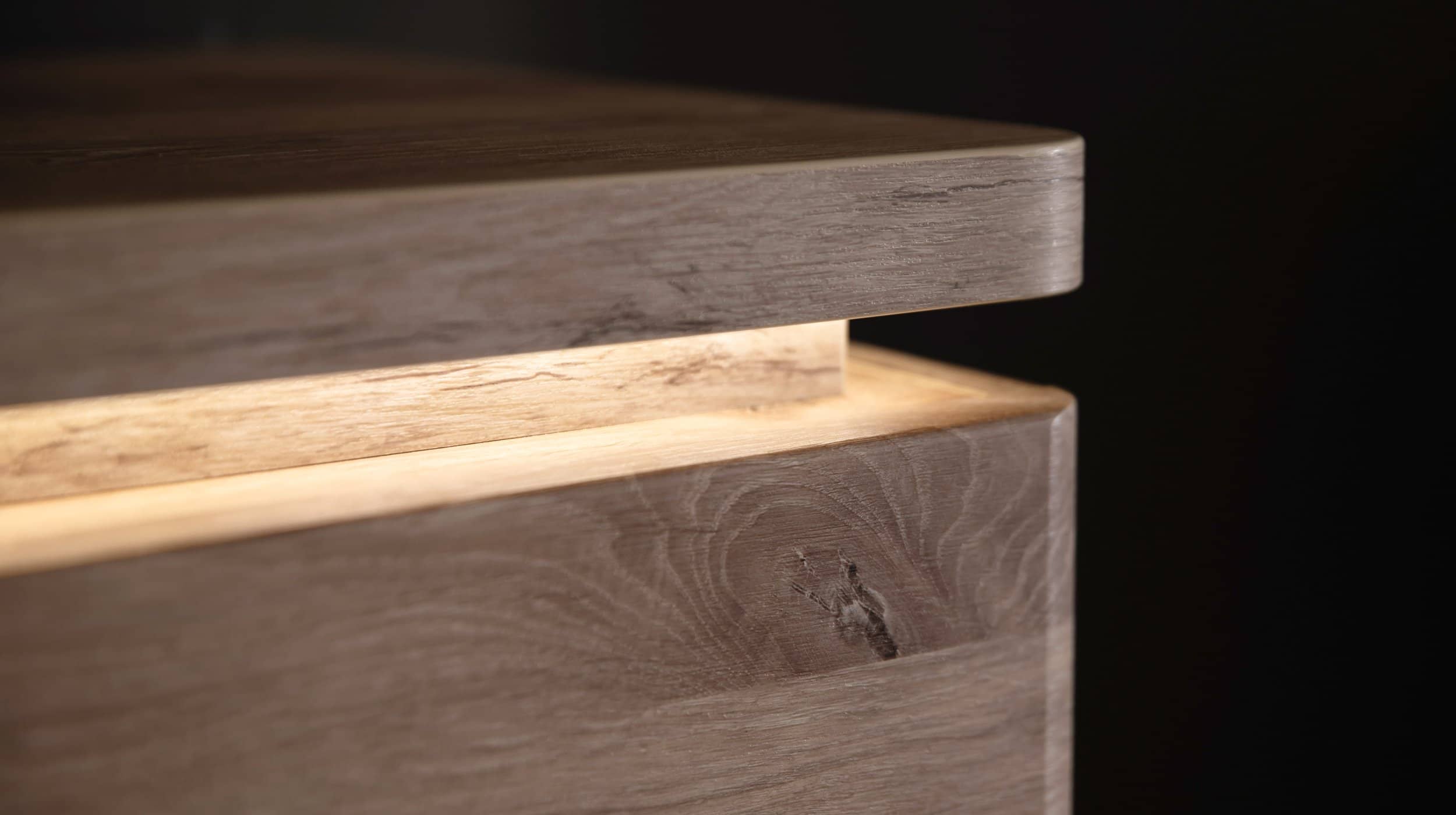 Wohnwand Viking Oak - anthrazit - 295 cm - MODENA