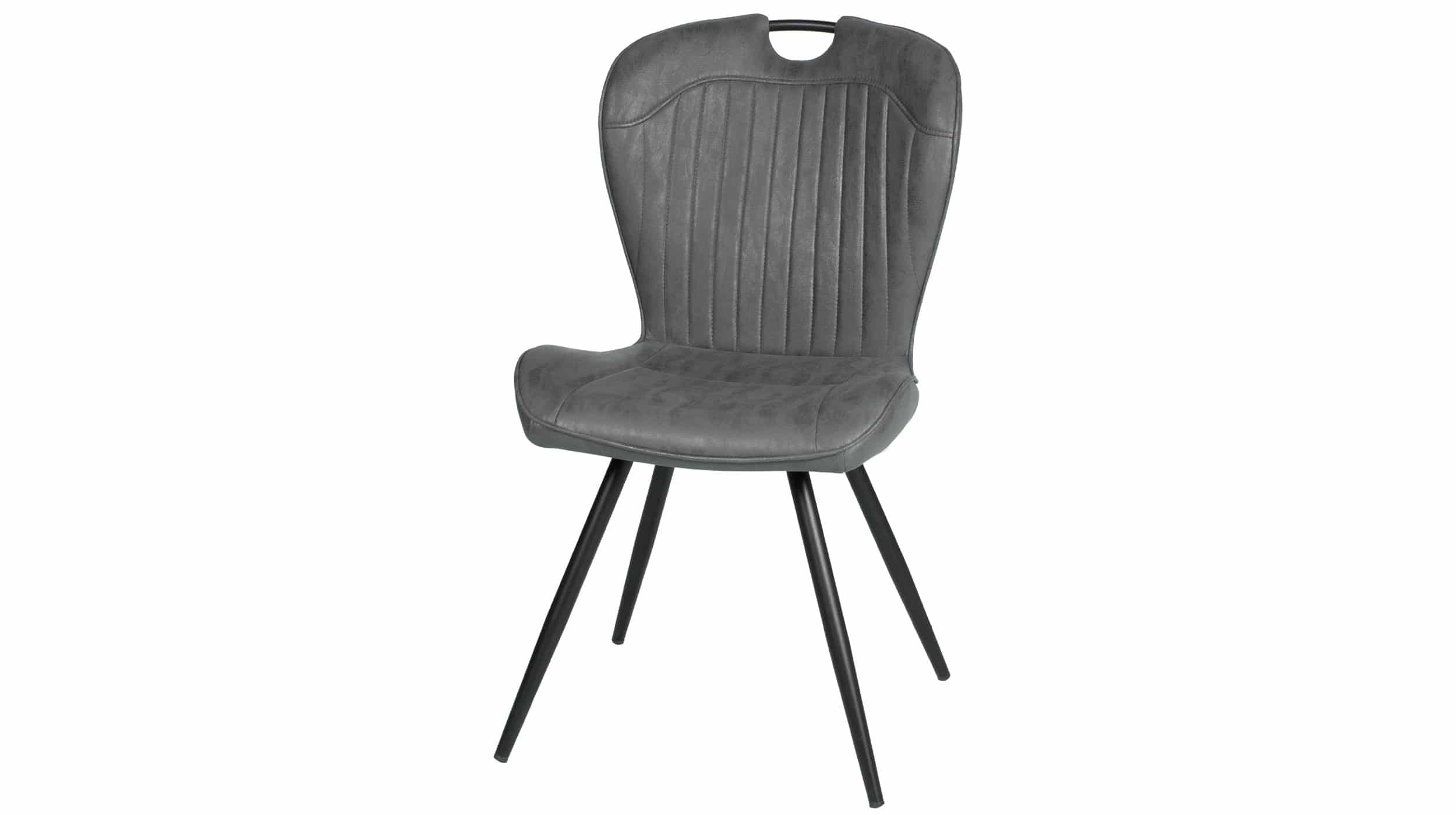 Polsterstuhl Schalenstuhl Microfaser anthrazit - ZOE Polsterstuhl Schalenstuhl Microfaser anthrazit - ZOE
