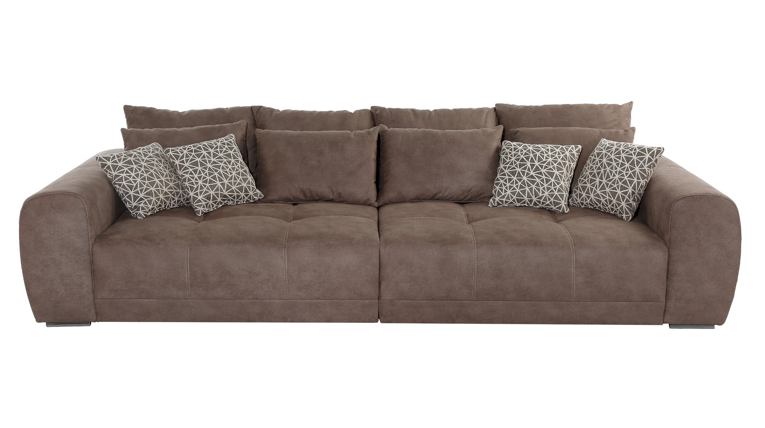 Big Sofa mit Federkern braun 306 cm - MOLDAU Big Sofa mit Federkern braun 306 cm - MOLDAU