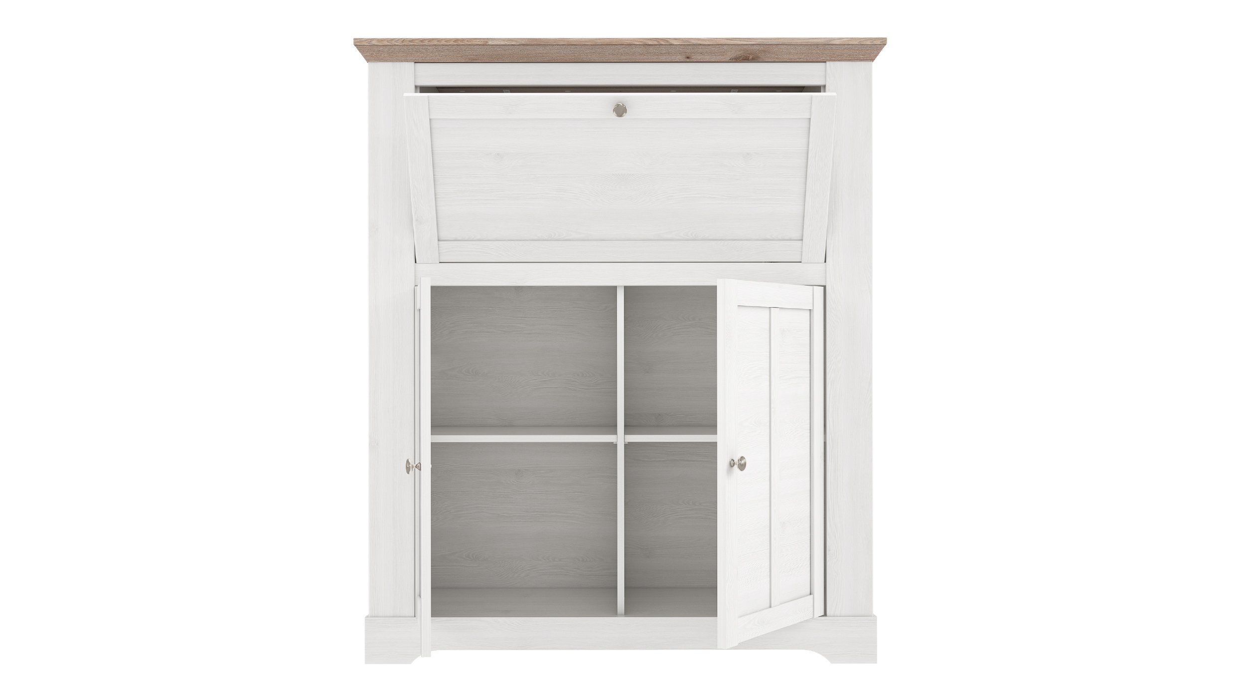 Highboard Schneeeiche - 136 cm mit Türklappe - ILOPPA
