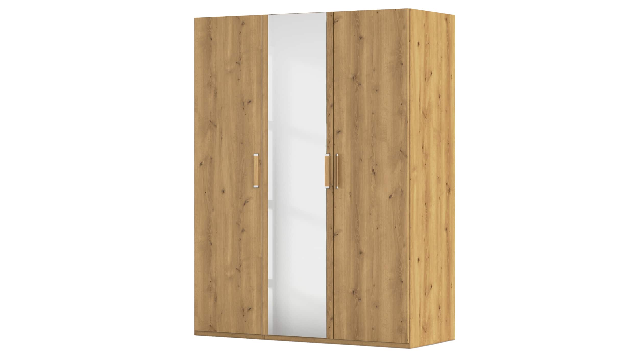 Kleiderschrank mit Spiegel - Asteiche - 151 cm - rauch - EVELYN Kleiderschrank mit Spiegel - Asteiche - 151 cm - EVELYN