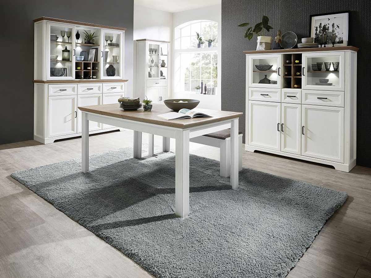 Esstisch 160 - 220 cm ausziehbar Artisan Eiche/Pinie - JASMIN