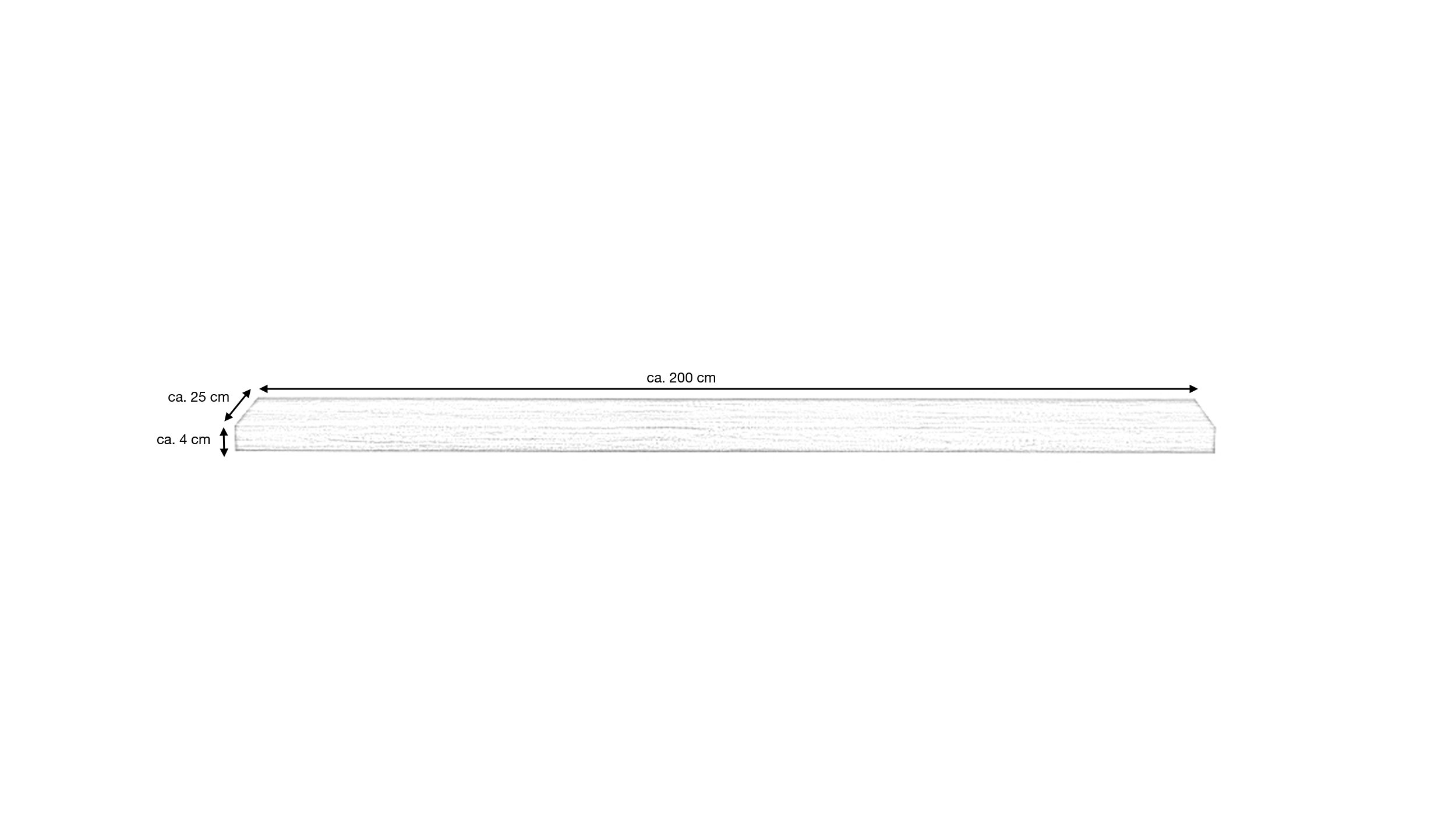 Wandboard Eiche antik - 200 x 25 cm - DURO