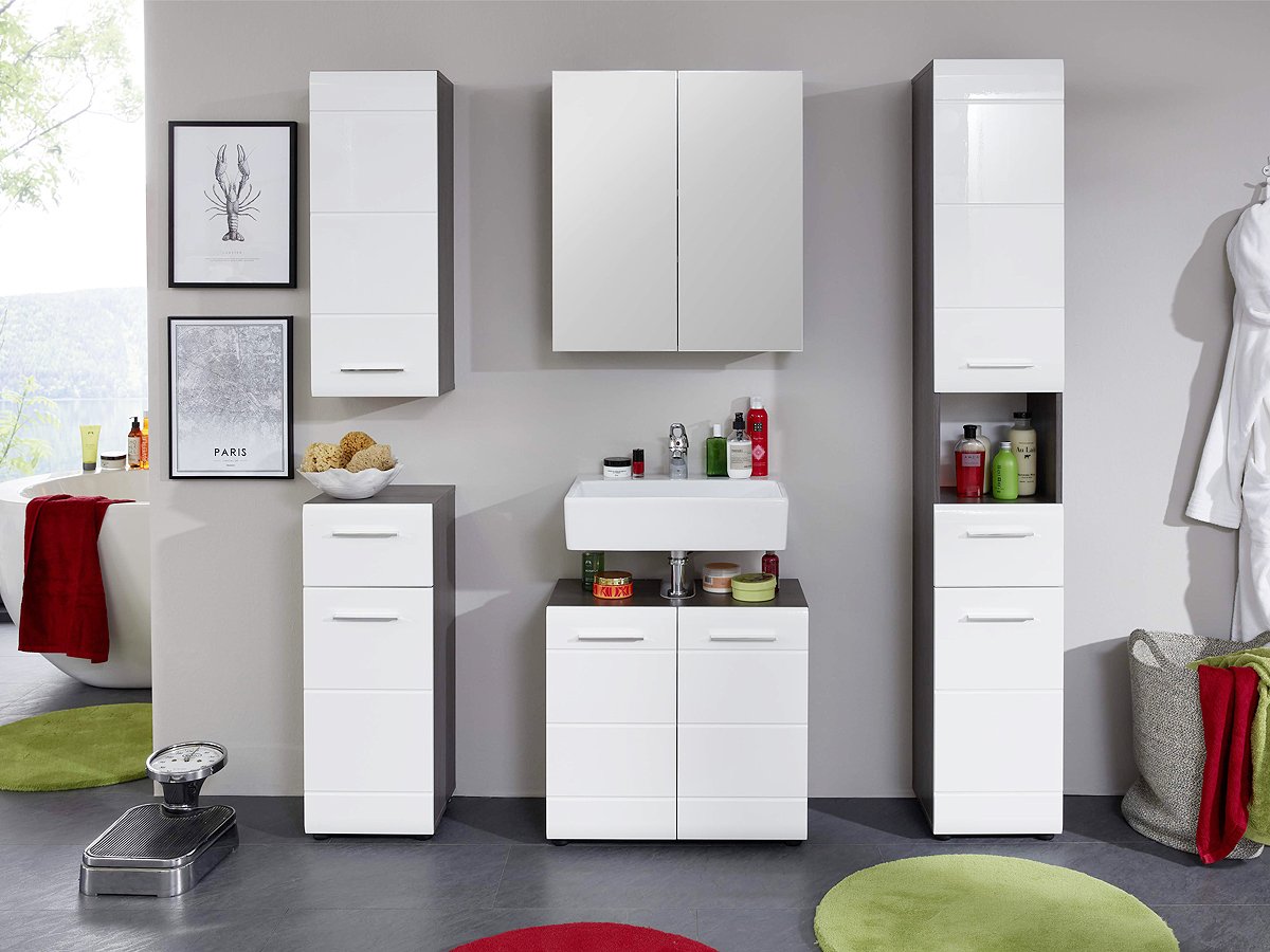 Spiegelschrank Rauchsilber 60 cm - LINE