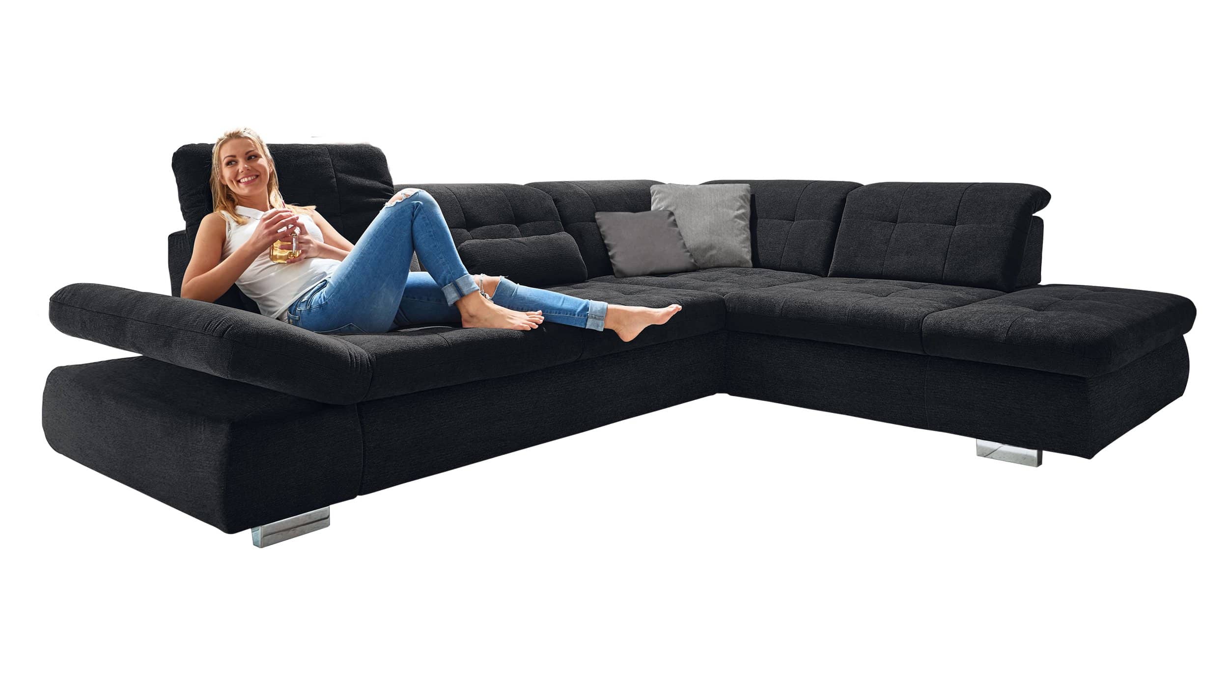 Couchliebe® Wohnlandschaft planbar - schwarz - Premium Version - VITTORIA Couchliebe® Wohnlandschaft planbar - schwarz - Premium Version - VITTORIA
