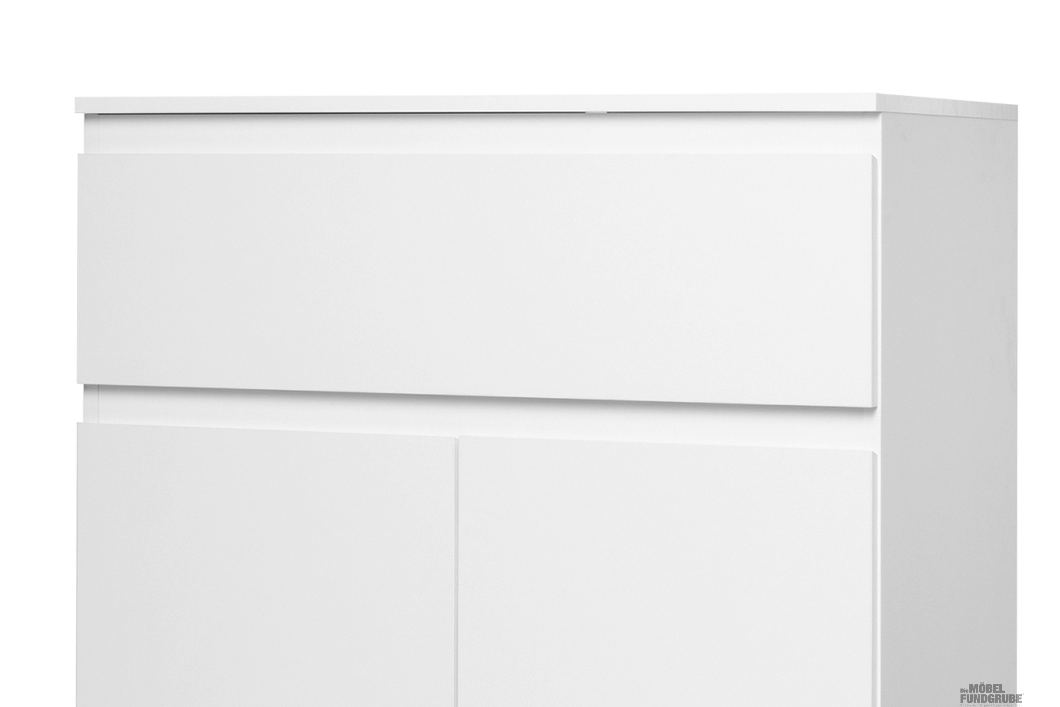 Kommode mit 1 Schublade weiß matt 80 cm - IMAGE