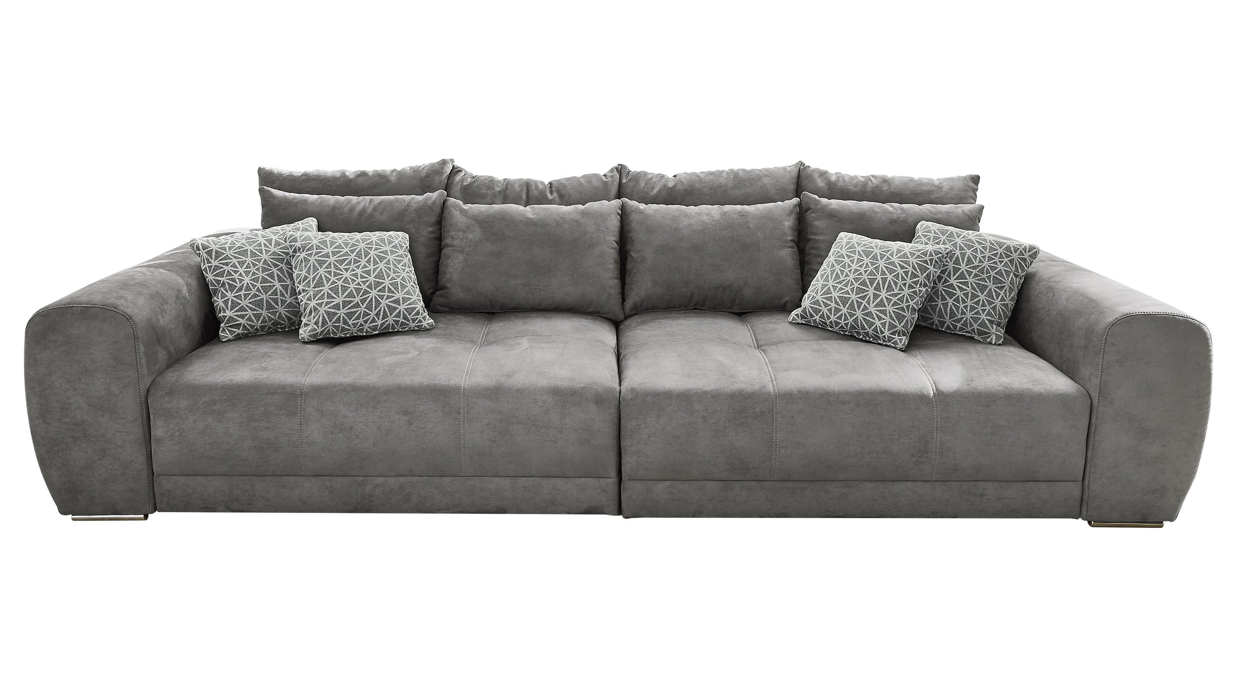 Big Sofa mit Federkern hellgrau 306 cm - MOLDAU Big Sofa mit Federkern hellgrau 306 cm - MOLDAU