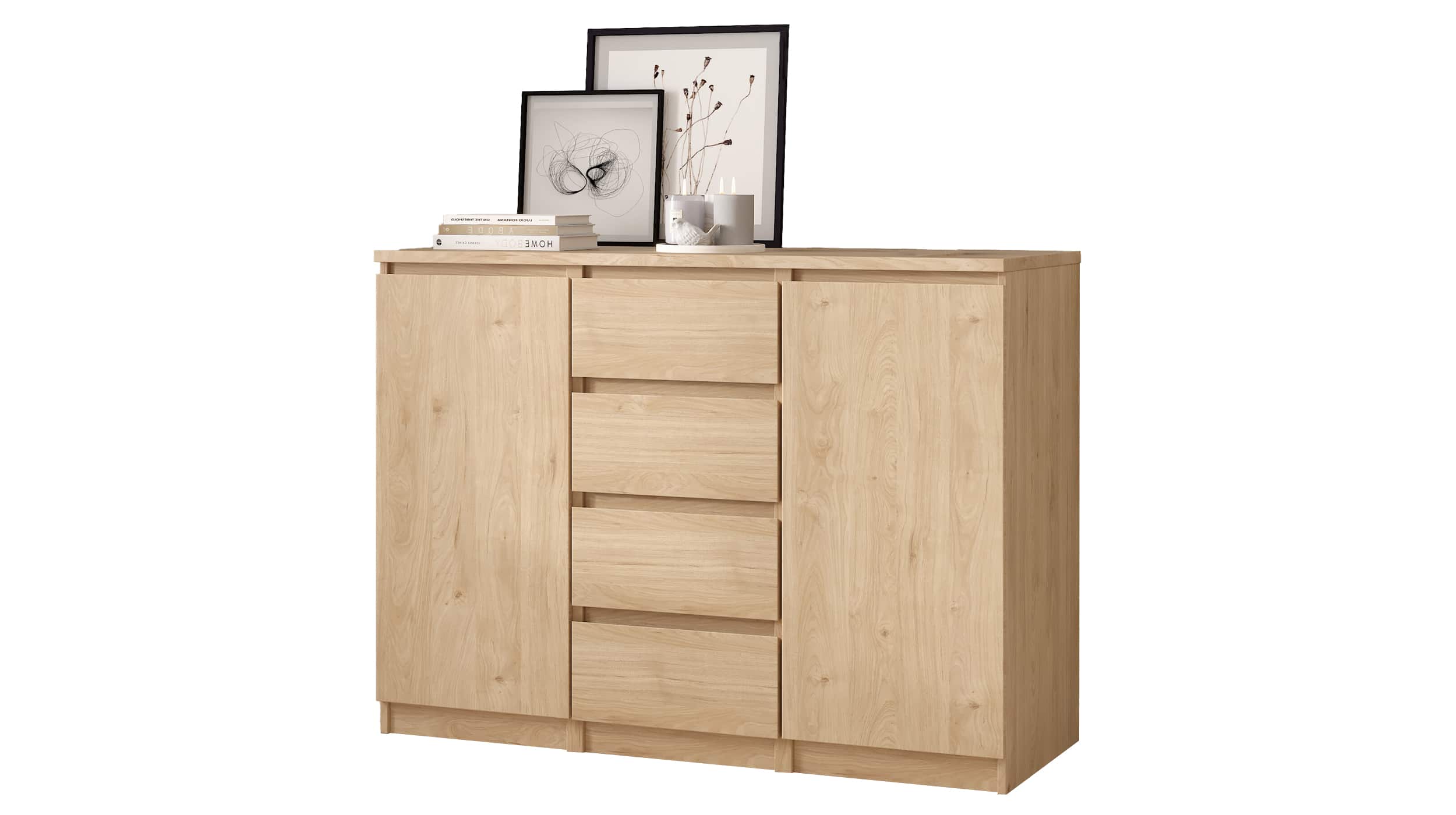 Sideboard mit 4 Schubladen Jackson Hickory 121 cm - NAIA Sideboard mit 4 Schubladen Jackson Hickory 121 cm - NAIA