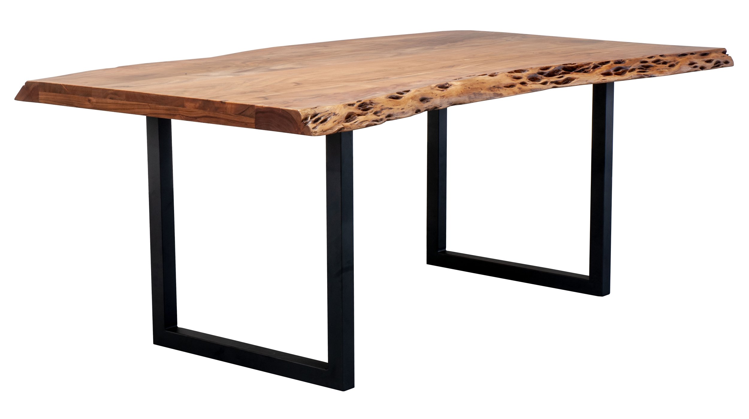 Esstisch Baumkantentisch 160 x 90 cm Akazie lackiert massiv - TICO Esstisch Baumkantentisch 160 x 90 cm Akazie massiv - TICO