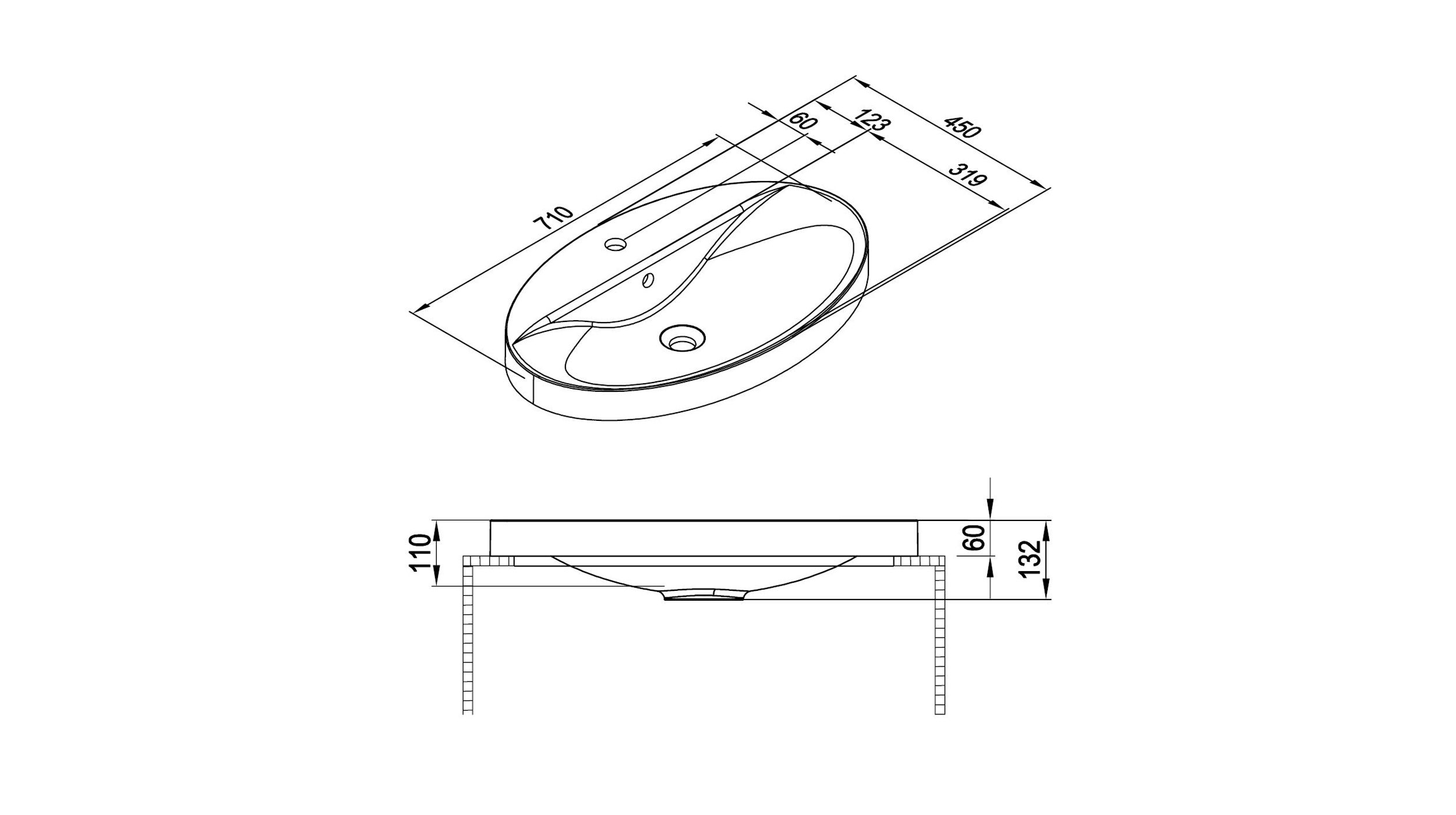 Nobilia Badmöbelset grau - 2-tlg - Waschplatz 120 cm - ROMAO