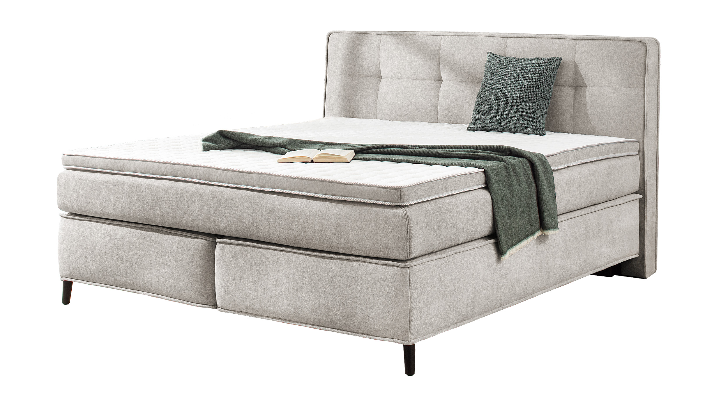 Boxspringbett 180 x 200 cm grau-beige - CAPELLO - MIX Boxspringbett 180 x 200 cm grau-beige - CAPELLO - MIX