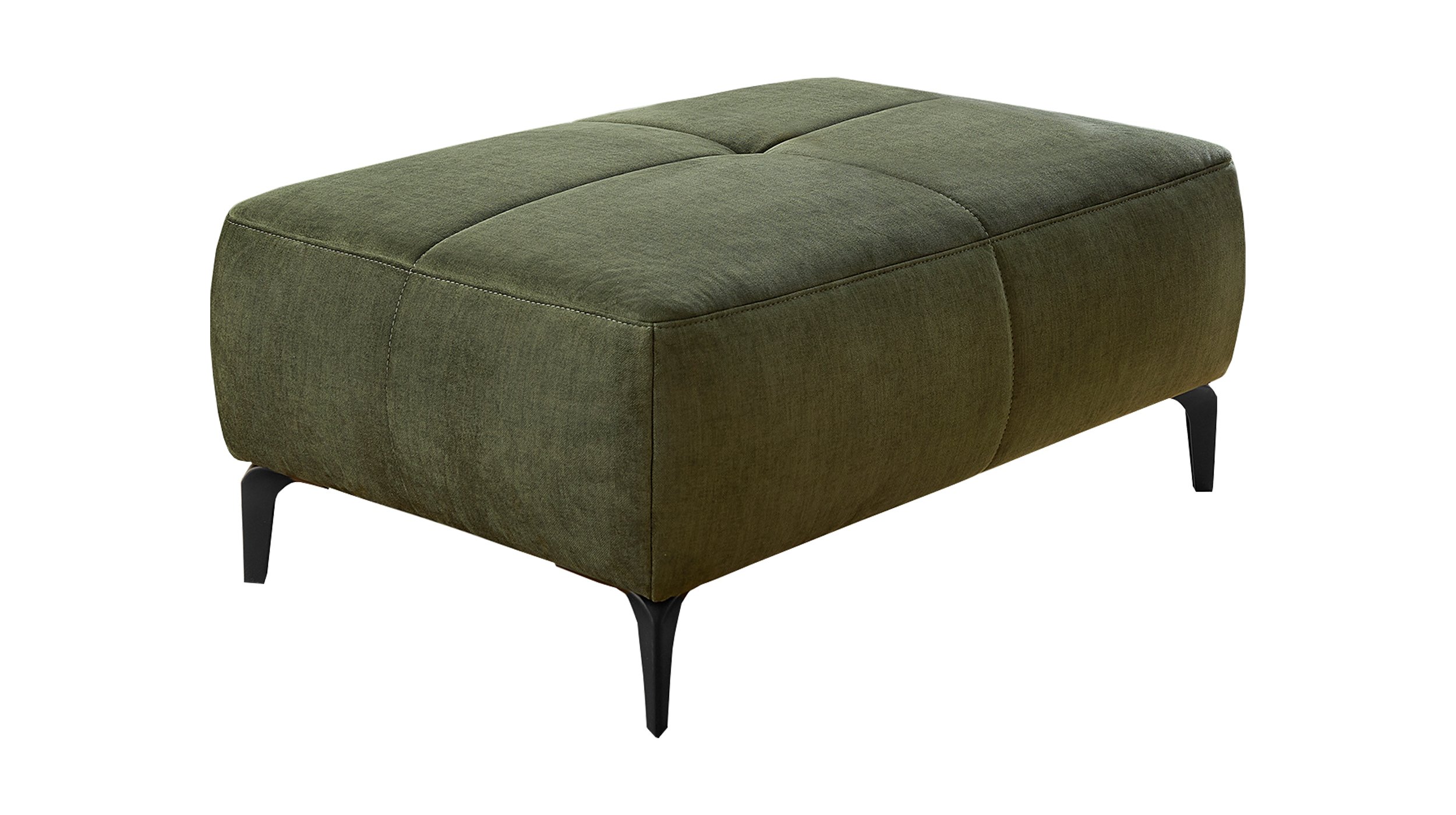 Hocker Sitzhocker 79 x 111 cm Veloursbezug grün - SALO Hocker Sitzhocker 79 x 111 cm Veloursbezug grün - SALO