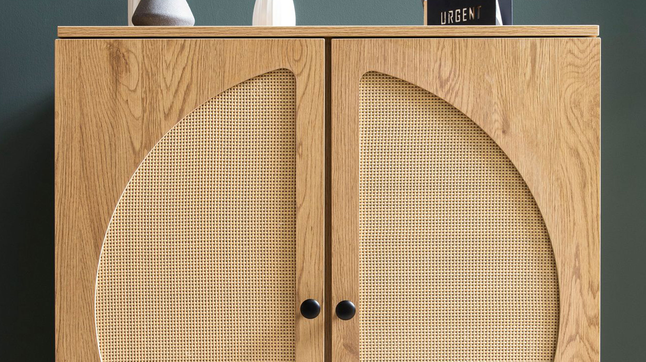 Kommode Eiche Holzdekor - Rattan 80 cm x 39 cm - RATVAN