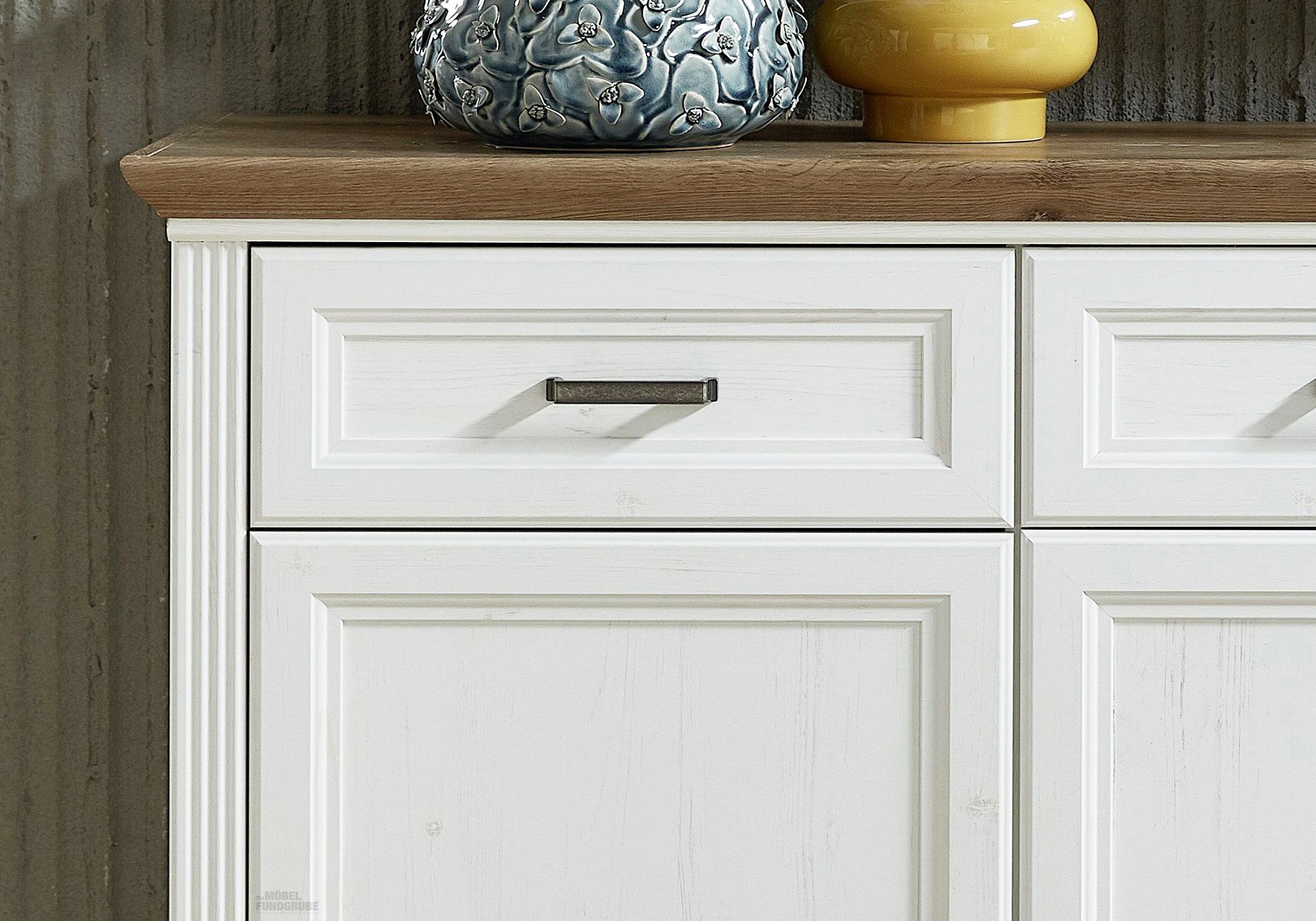 Sideboard Pinie weiß - Artisan Eiche 166 cm - JASMIN