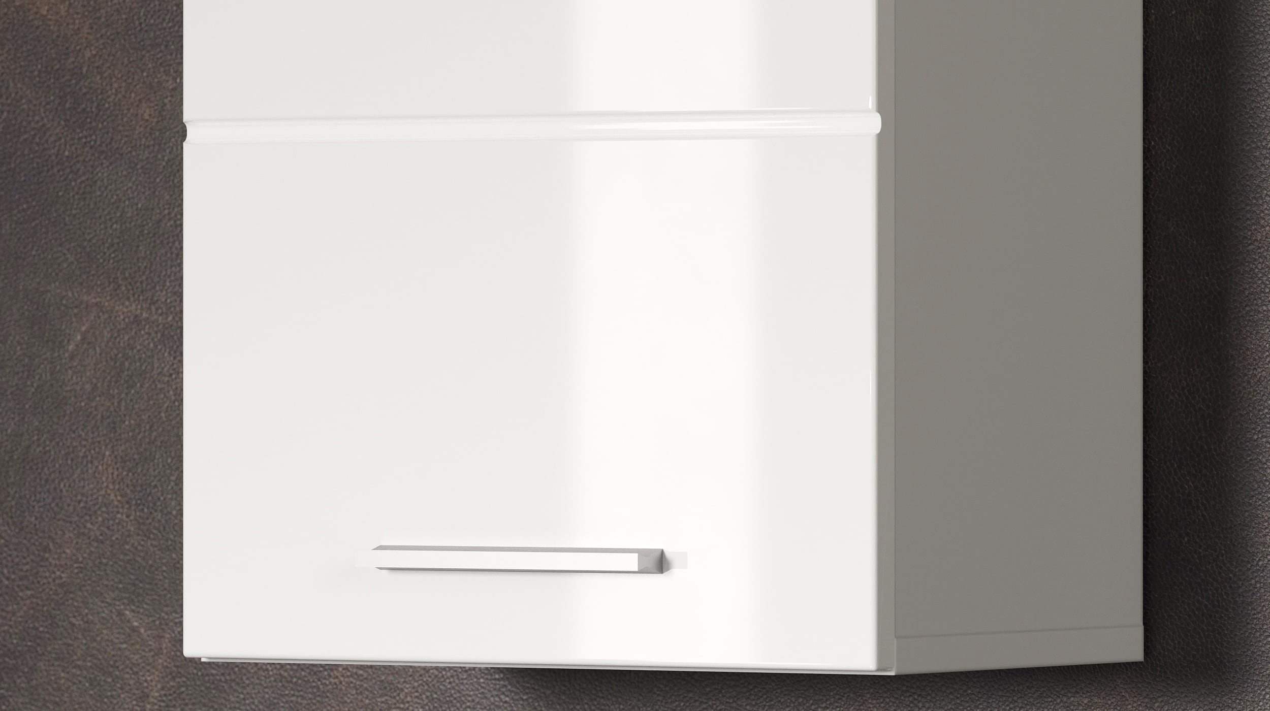 Bad Hängeschrank weiß hochglanz 1-türig Breite 37 cm - AMANDA
