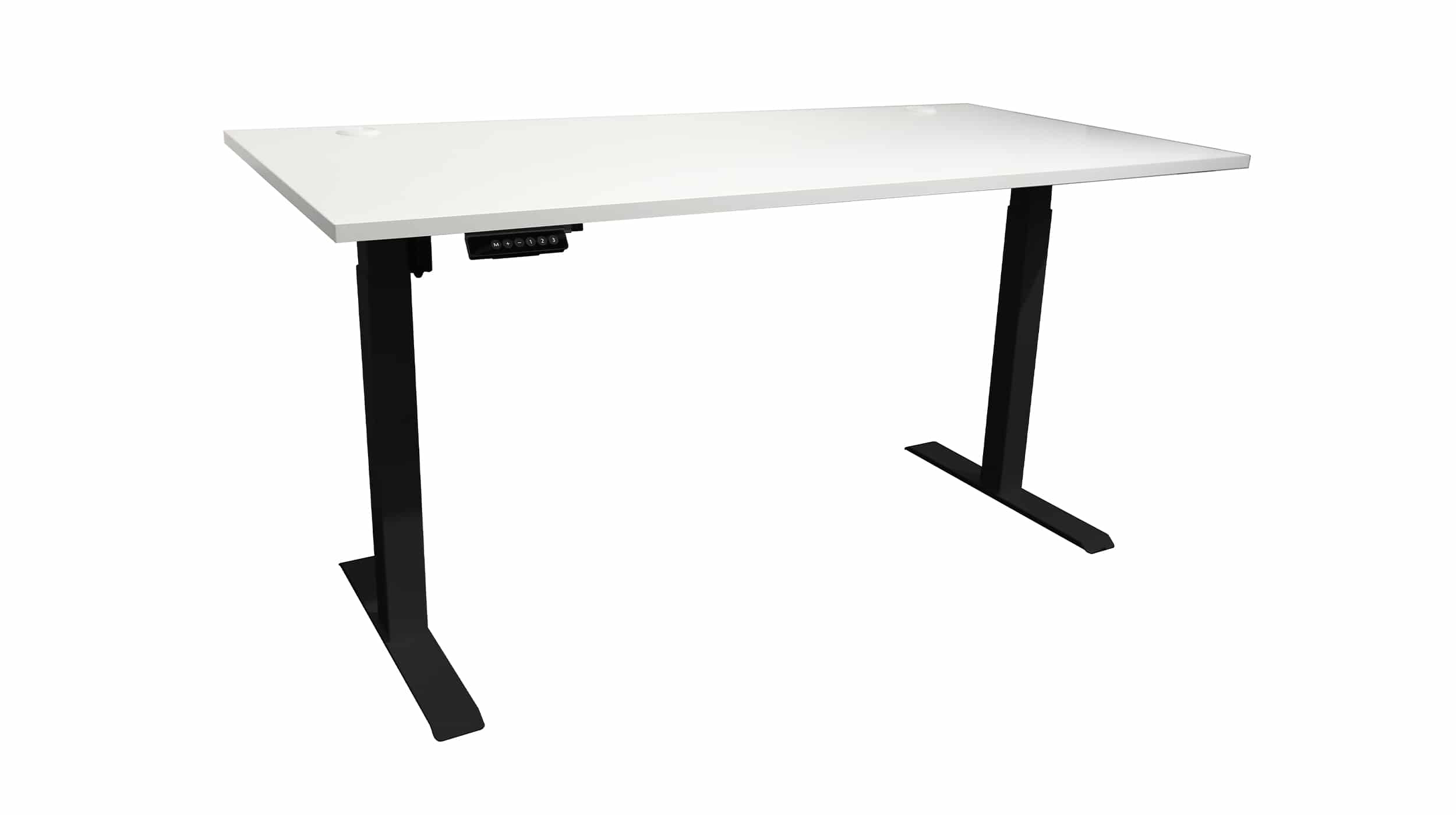 Computerschreibtisch weiß 160 cm höhenverstellbar - BENNY Computerschreibtisch weiß höhenverstellbar 160 cm - BENNY