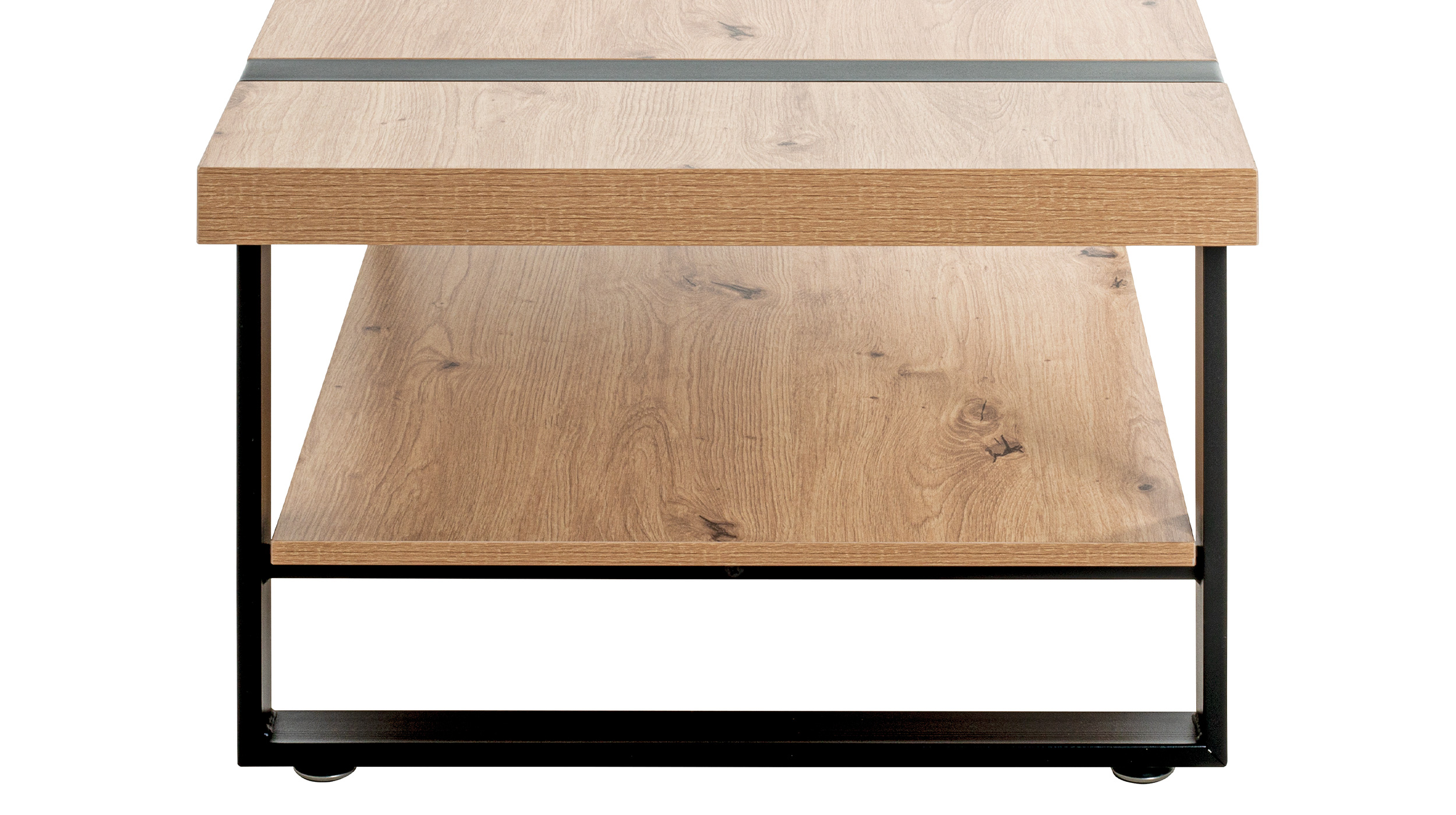 Couchtisch Eiche Optik 120 x 60 cm Kufengestell - Saragossa