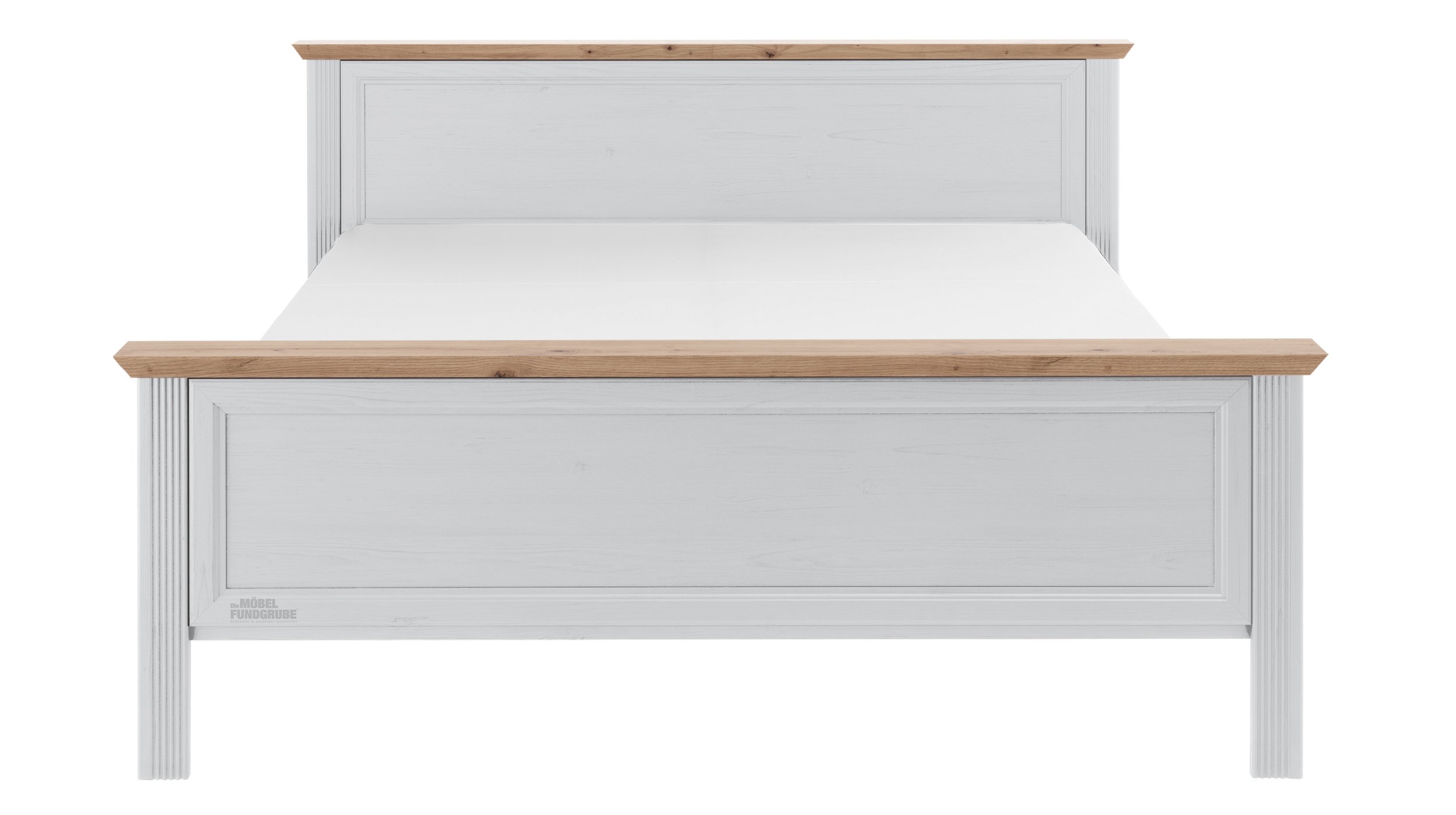 Jugendbett 180 x 200 cm Pinie weiß - Artisan Eiche - JASMIN