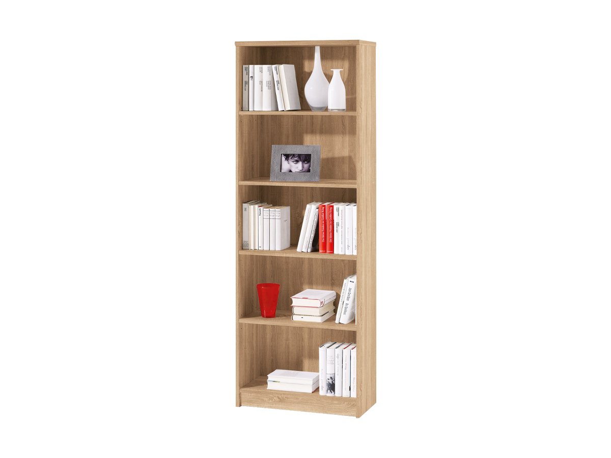 Bücherregal Standregal Sonoma Eiche 60 x 172 cm - 4 Einlegeböden - LILLY Bücherregal Standregal Sonoma Eiche 60 x 172 cm - 4 Einlegeböden - LILLY