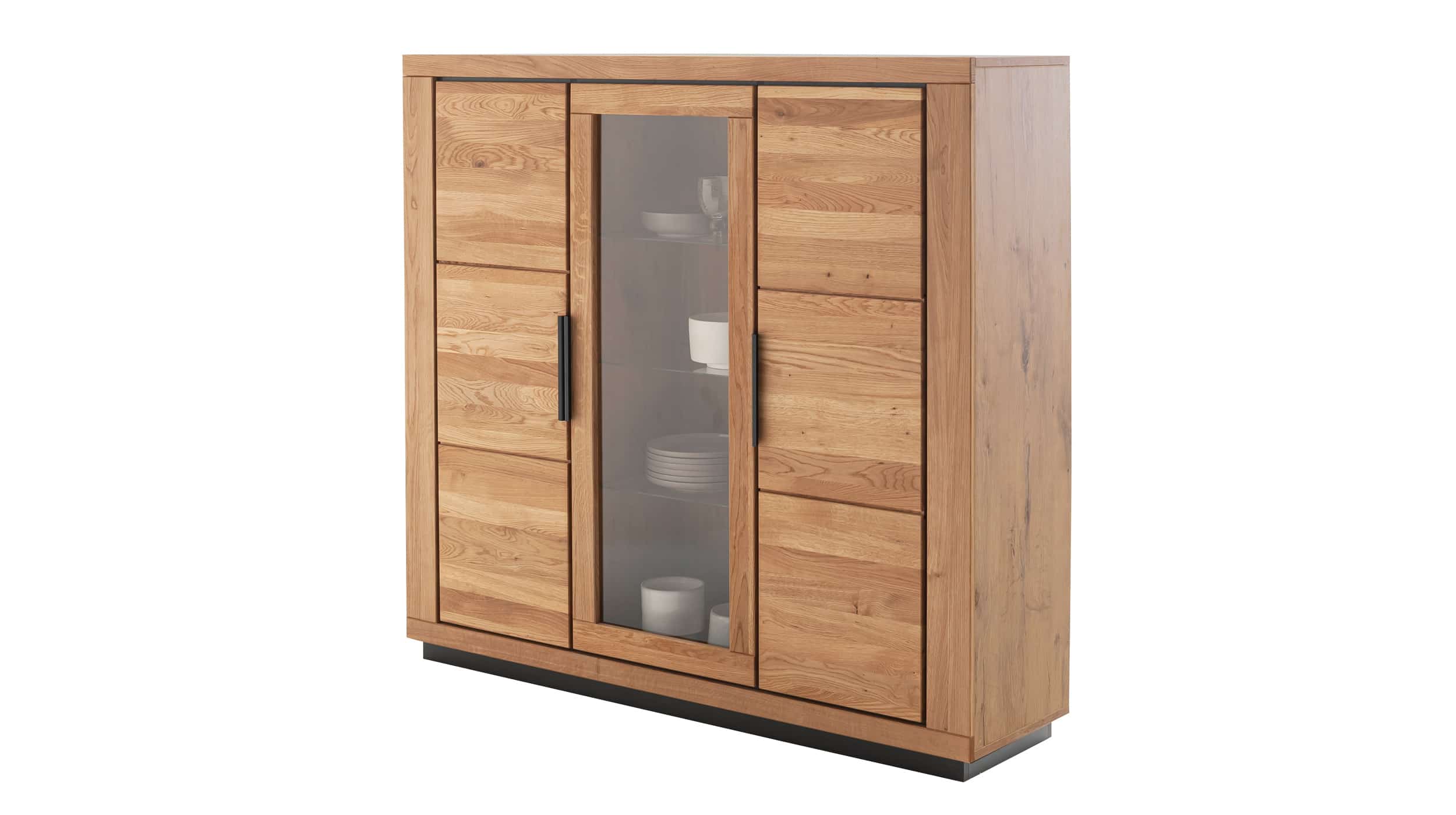 Highboard Wildeiche teilmassiv geölt 153 cm - GRENO Highboard Wildeiche teilmassiv geölt 153 cm - GRENO