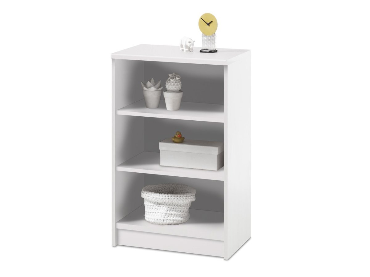 Bücherregal Standregal weiß 54 x 86 cm - 2 Einlegeböden - OPTIMUS Bücherregal Standregal weiß 54 x 86 cm - 2 Einlegeböden - OPTIMUS