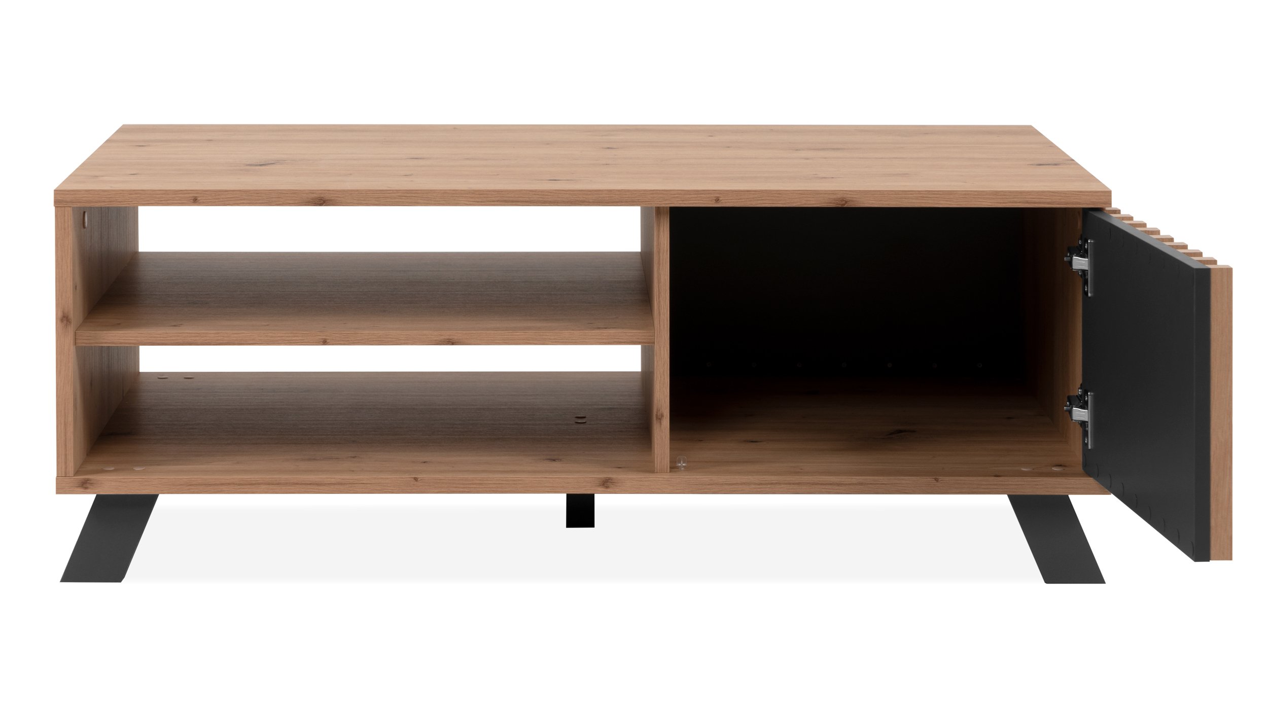 Couchtisch Artisan Eiche - anthrazit 138 x 40 cm - MEDAN 