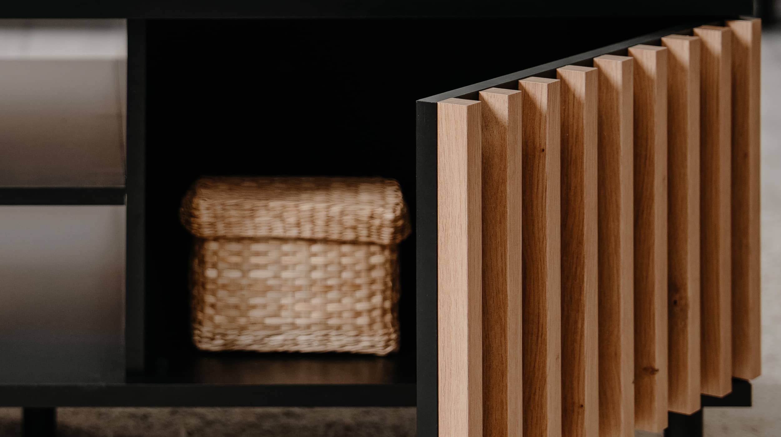 Couchtisch schwarz Artisan Eiche 110 x 67 cm - MONZA