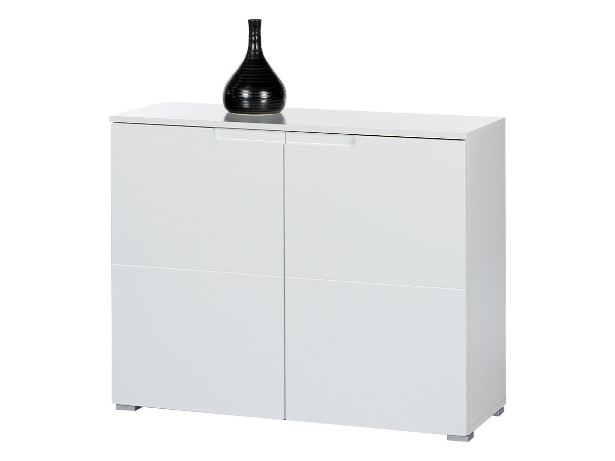 Kommode weiß hochglanz 100 cm 2-türig - SPICE Kommode weiß hochglanz 100 cm 2-türig - SPICE